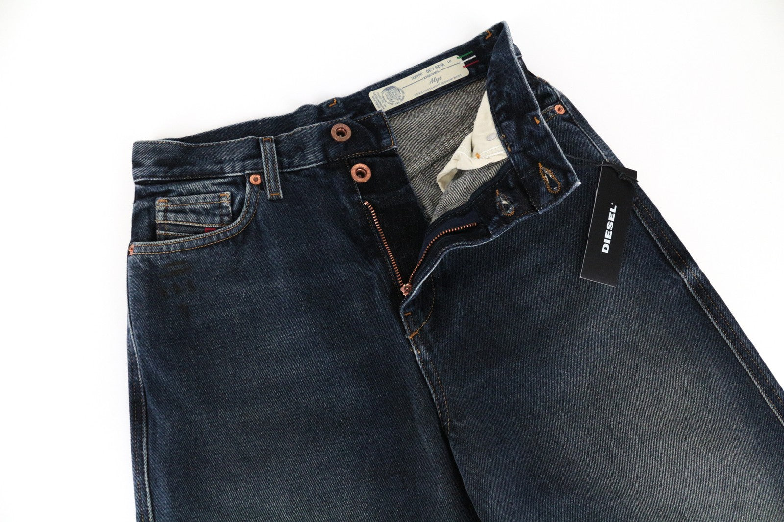 DIESEL Alys 084ZK W25/L30 tiesūs džinsai mėlyni skalbtos medvilnės moterims 