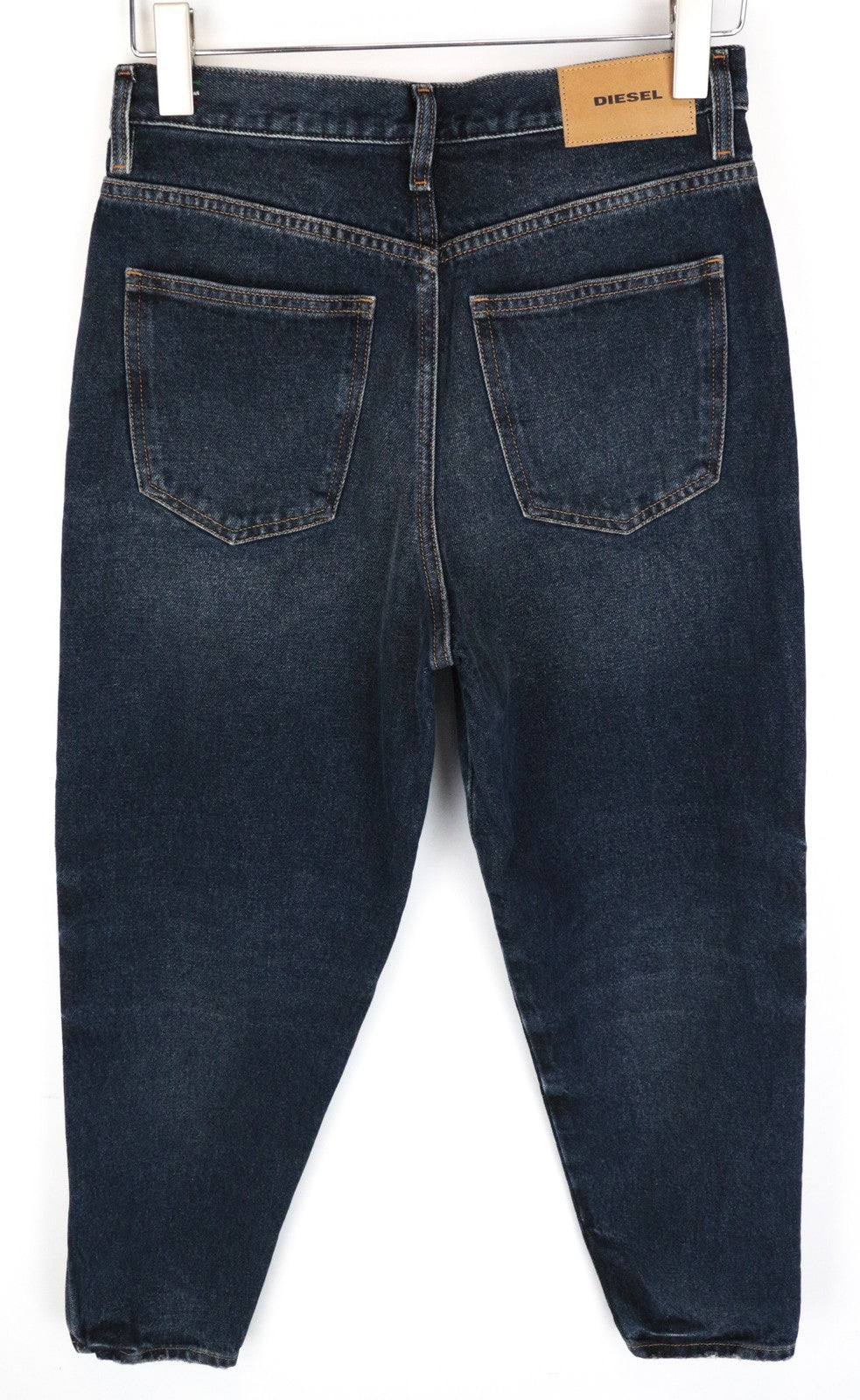 DIESEL Alys 084ZK W27/L30 Tamsiai mėlyni tiesūs džinsai moterims iš grynos medvilnės
