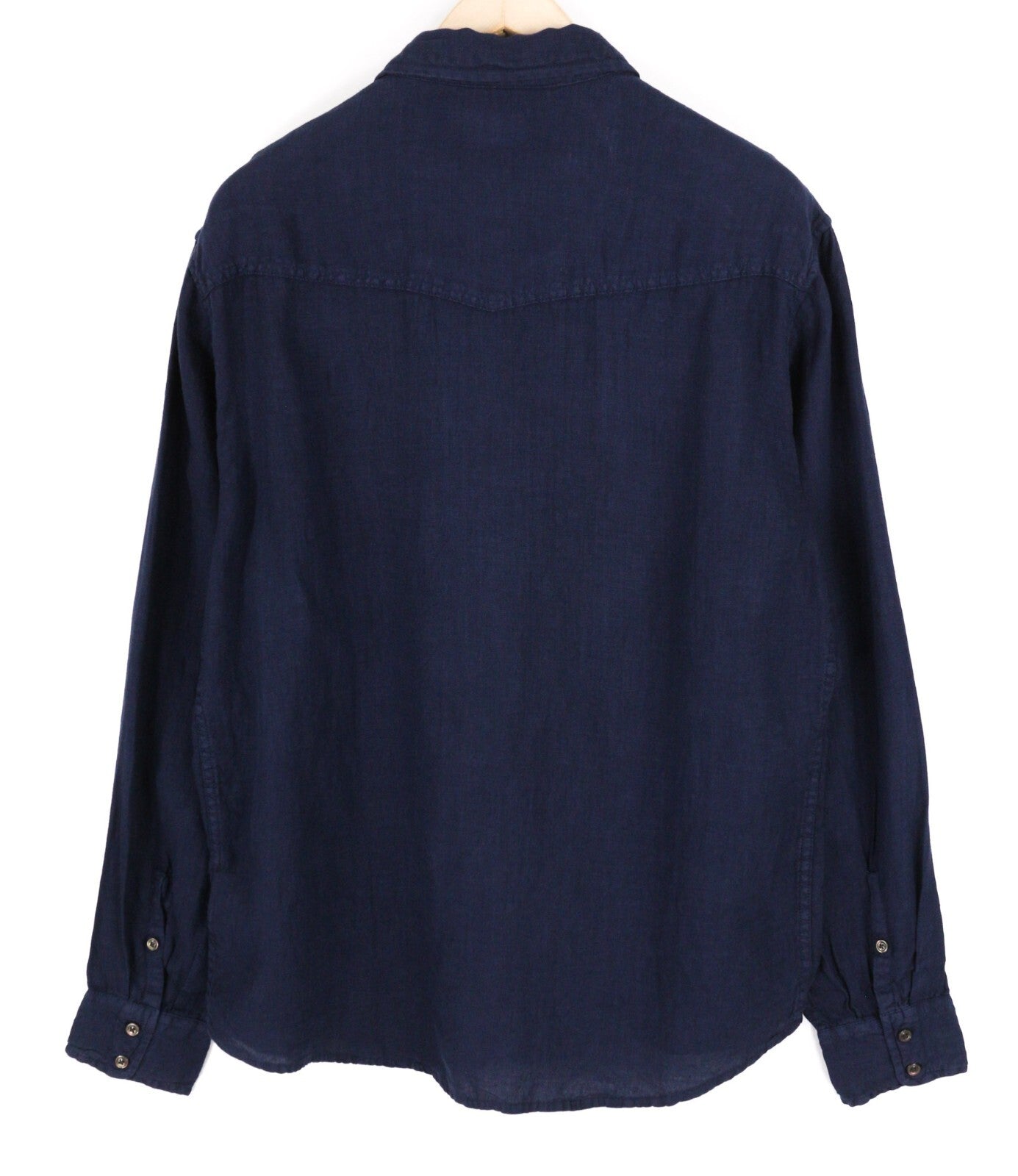 DIESEL S-East-Long-Lin vyriški marškinėliai, XL dydžio, vakarietiško stiliaus, lininiai, RRP 175 €, tamsiai mėlyni. 