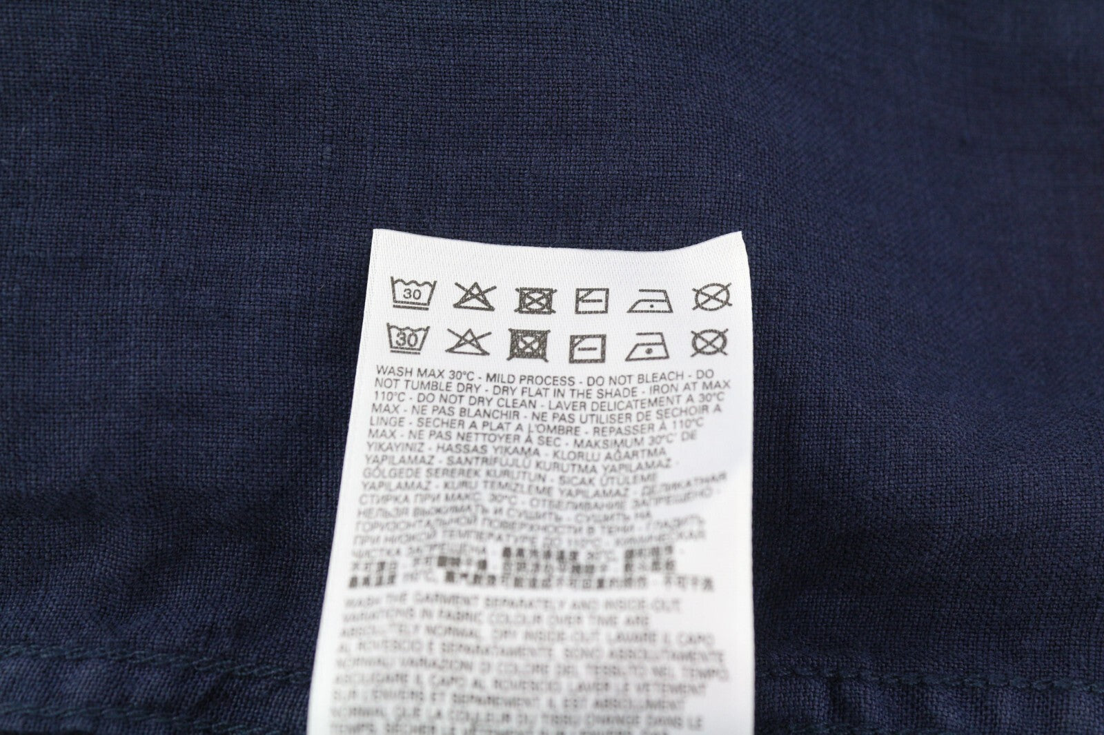 DIESEL S-East-Long-Lin vyriški marškinėliai, XL dydžio, vakarietiško stiliaus, lininiai, RRP 175 €, tamsiai mėlyni. 