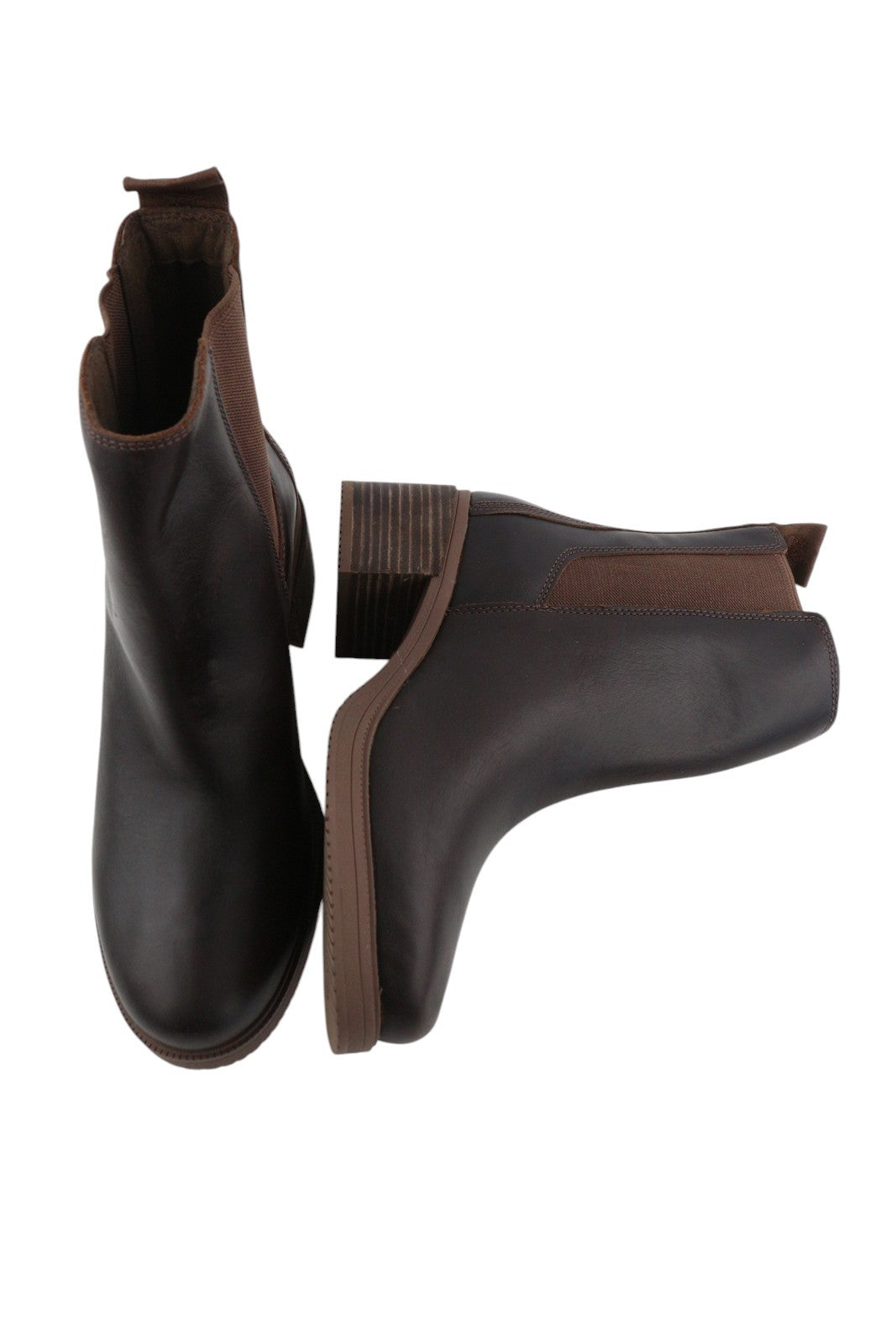 TIMBERLAND A25B3 moteriški aulinukai EU37 EU38 rudos spalvos odiniai kulniukai su veidrodiniu prigludimu. 