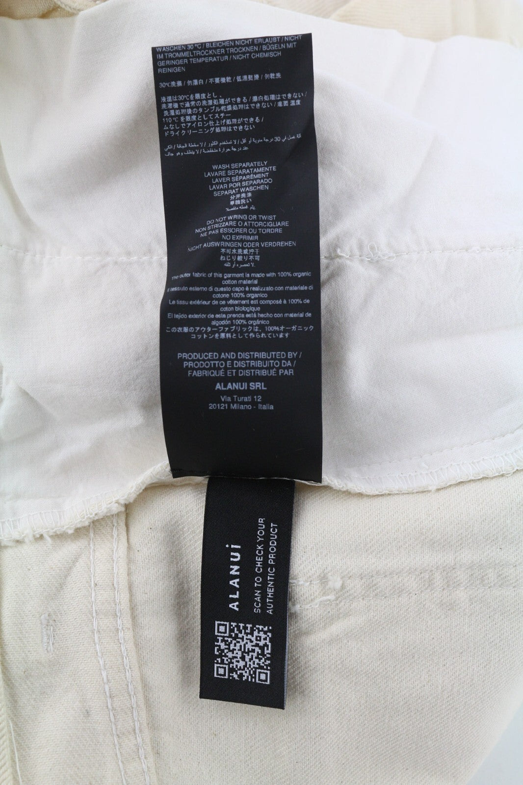 RRP 599 € ALANUI ryškių atspalvių moteriški džinsai W27 platūs, tamsiai rudos medvilnės 