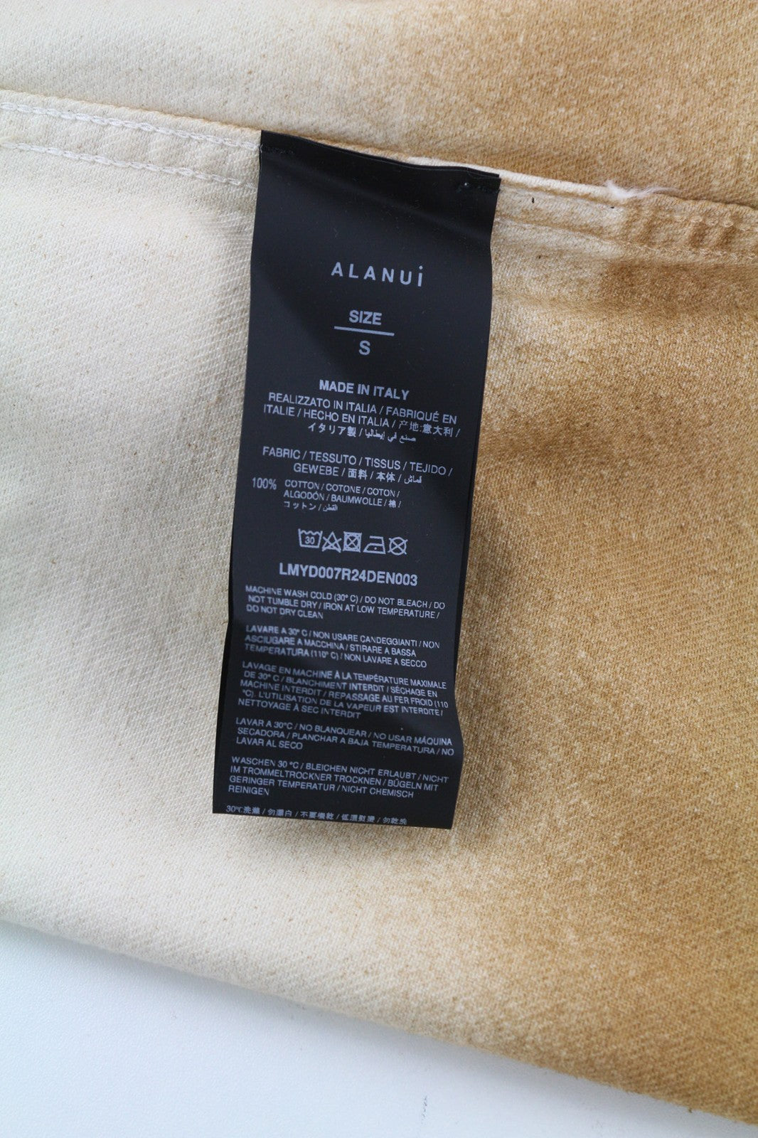 ALANUI ryškių atspalvių moteriški marškinėliai S dydžio rudi medvilniniai unisex marškinėliai su palaidine – 699 € 