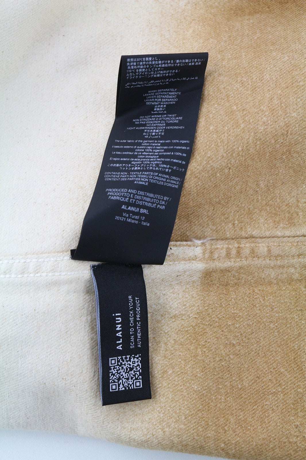 ALANUI ryškių atspalvių moteriški marškinėliai S dydžio rudi medvilniniai unisex marškinėliai su palaidine – 699 € 