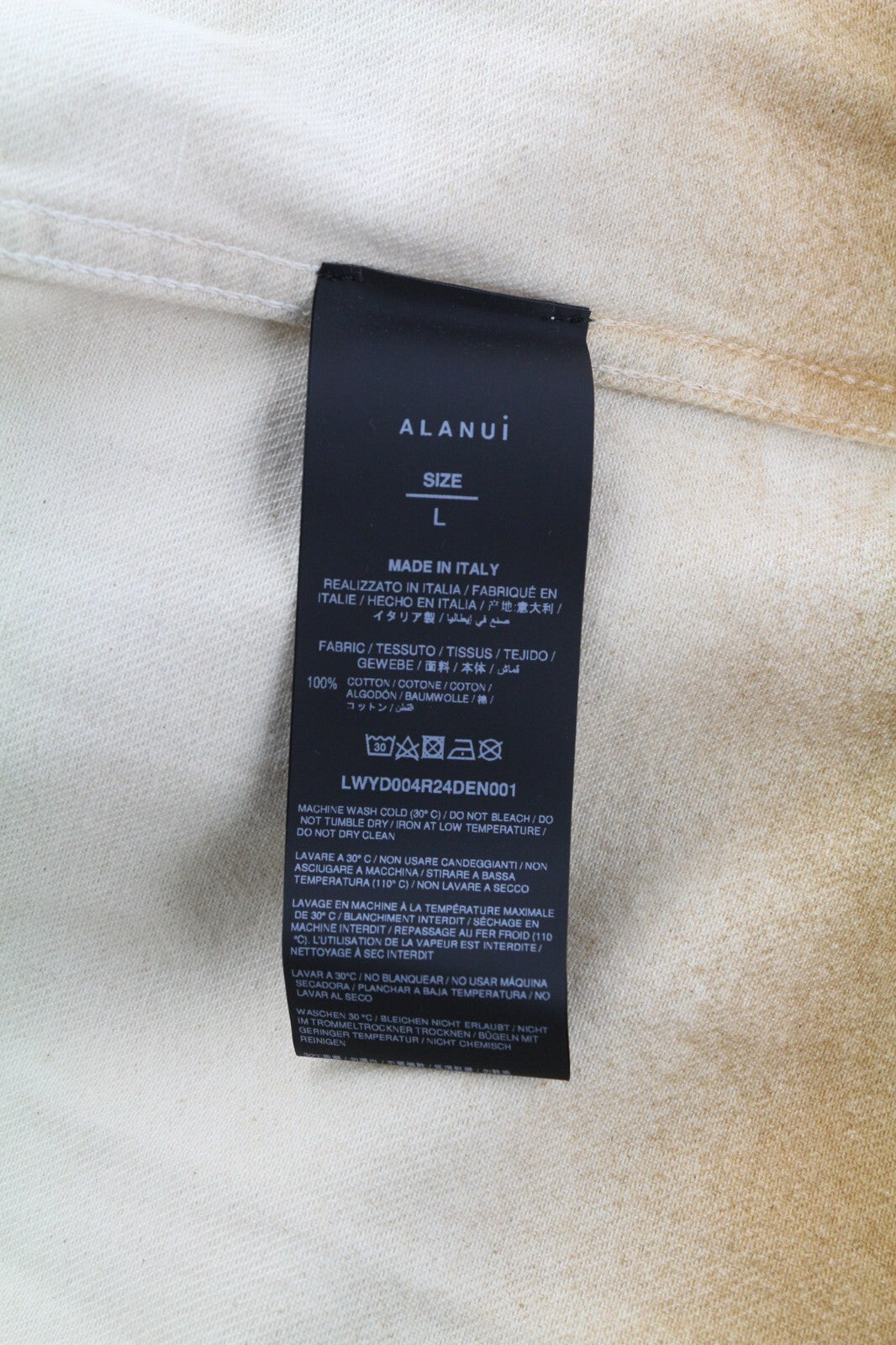 ALANUI ryškių atspalvių moteriškas švarkas L, smėlio spalvos, rudas, neapdorotas marškinėlių palaidinės formos švarkas, rekomenduojama kaina – 999 € 