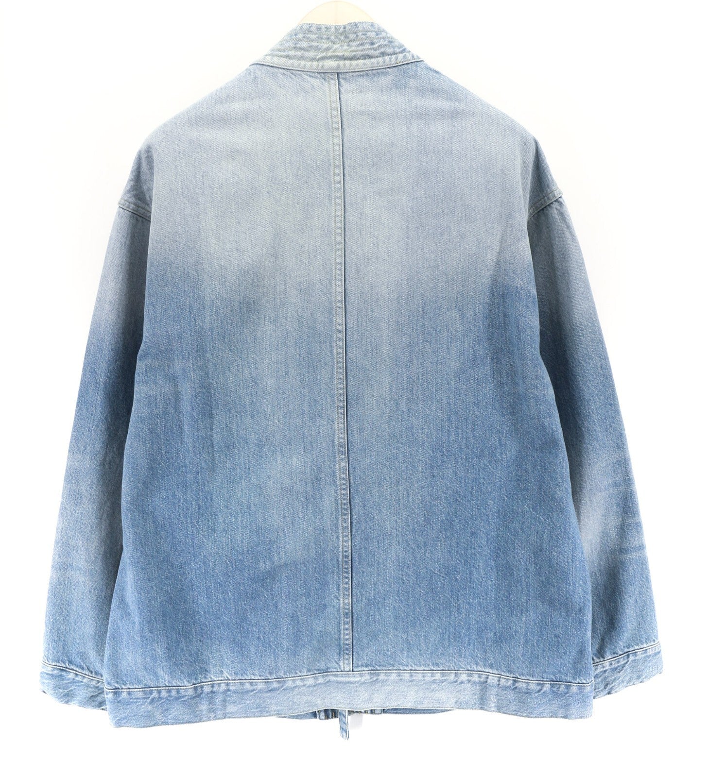 ALANUI Kerala vyriškas švarkas L ilgomis rankovėmis mėlynas medvilninis kimono RRP 699 € 