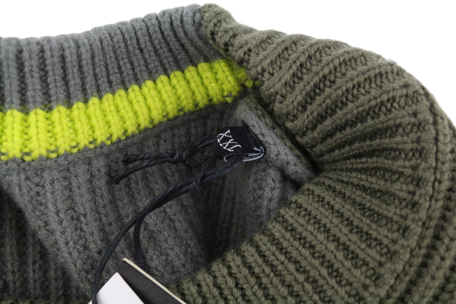 DIESEL K-Birmin vyriškas megztinis su apvalia kaklo iškirpte, vilnoniu tampriu logotipu, 2XL spalvos, chaki spalvos 