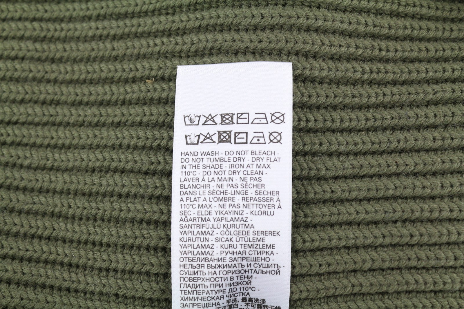 DIESEL K-Birmin vyriškas megztinis su apvalia kaklo iškirpte, vilnoniu tampriu logotipu, 2XL spalvos, chaki spalvos 