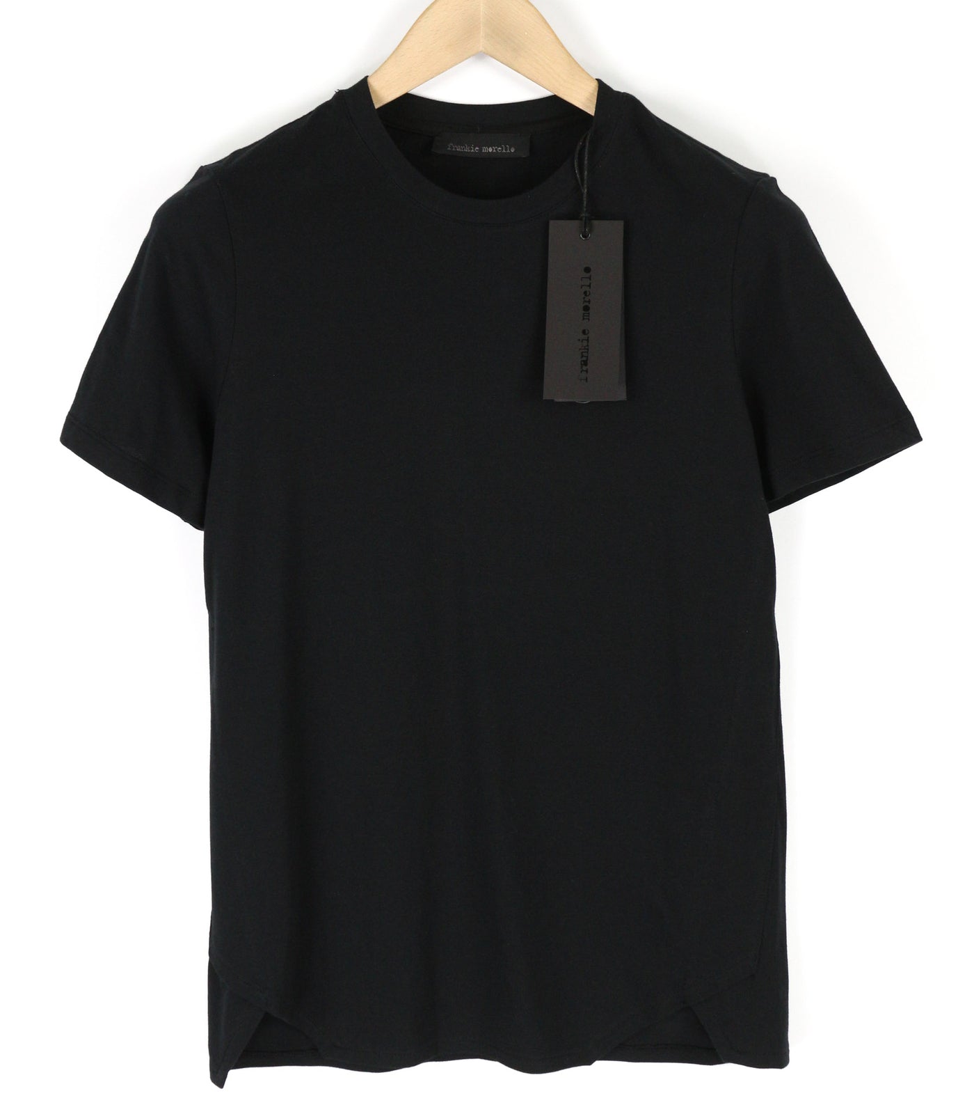 FRANKIE MORELLO Jianjian Men T-Shirt XS Black Pure Cotton Short Sleeved Pullover