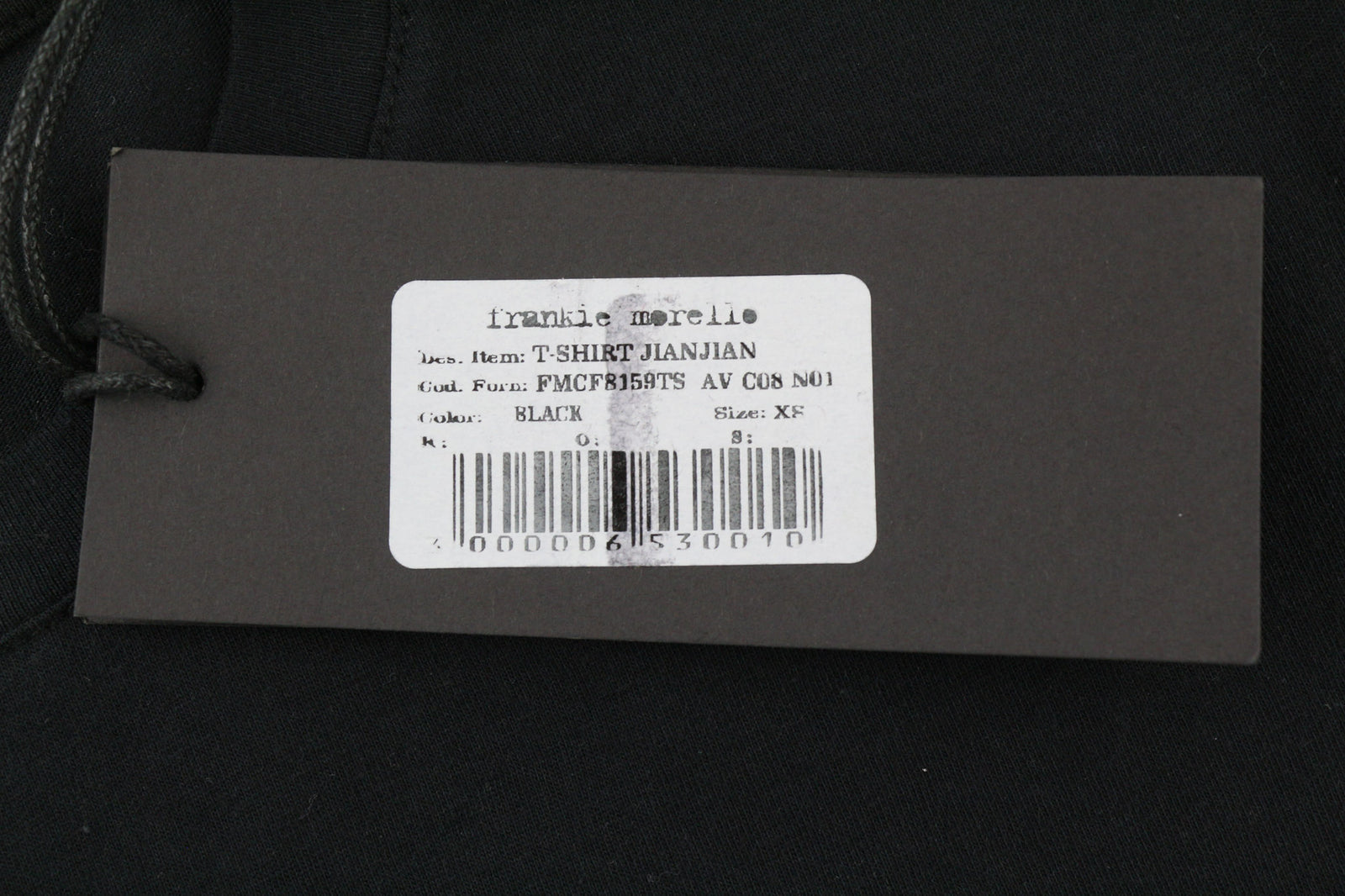 FRANKIE MORELLO Jianjian Men T-Shirt XS Black Pure Cotton Short Sleeved Pullover