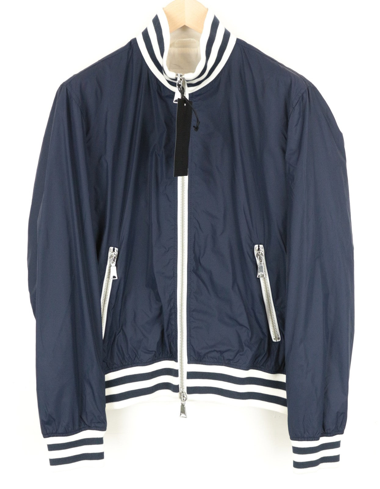 RICHMOND vyriška striukė 50 mėlyna pamušalu, užtrauktuku, ilgomis rankovėmis, bomberinė, vienaeilė 