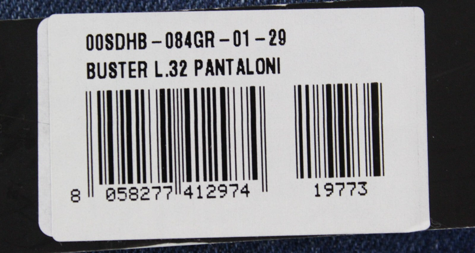 DIESEL Buster 084GR vyriški džinsai W29 L32 Slim Fit tamprūs siaurėjantys džinsai su sagomis, mėlynos spalvos 