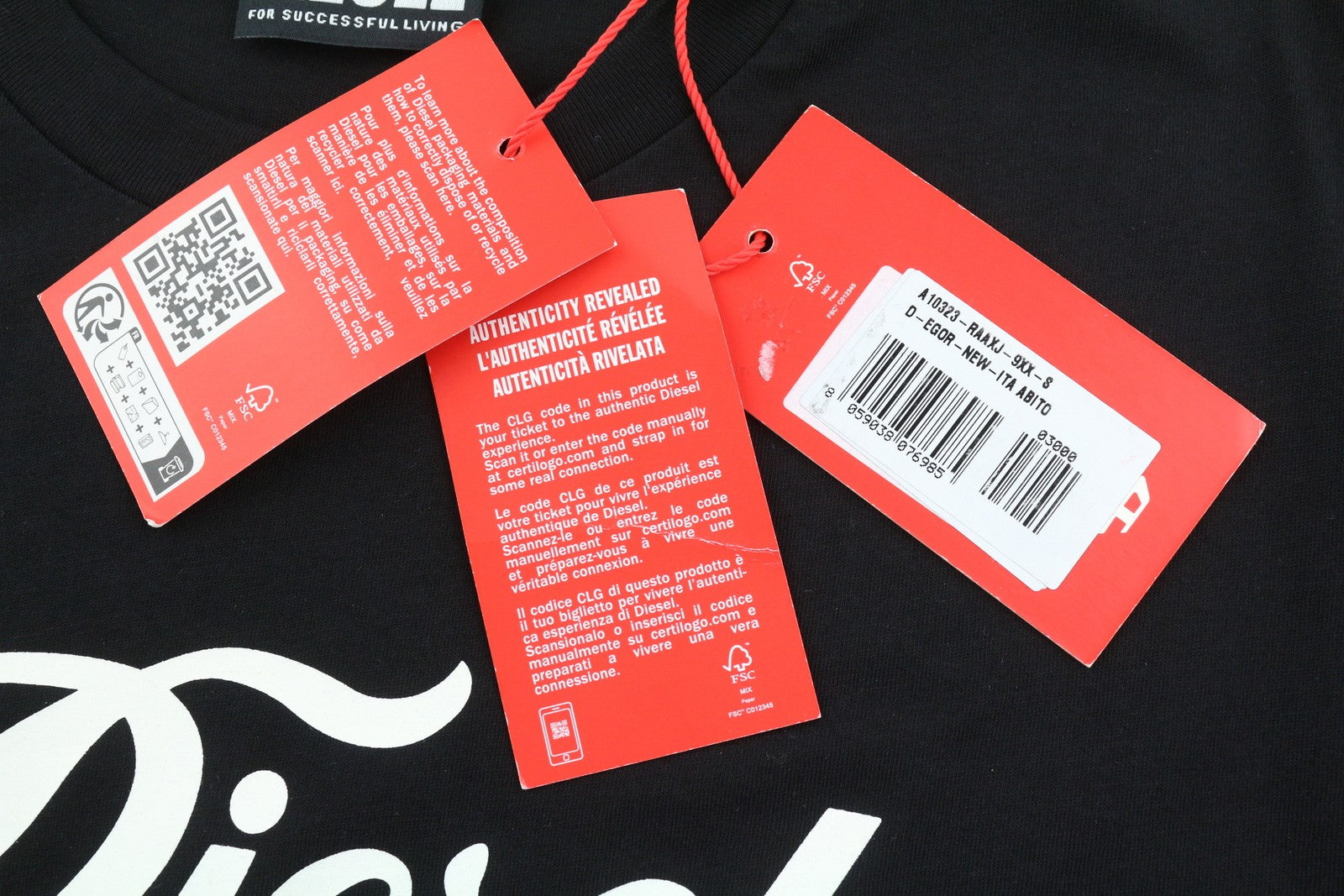 DIESEL D-Egor-New-Ita moteriška suknelė S juoda trumpomis rankovėmis trikotažo laisvalaikio logotipu mini 