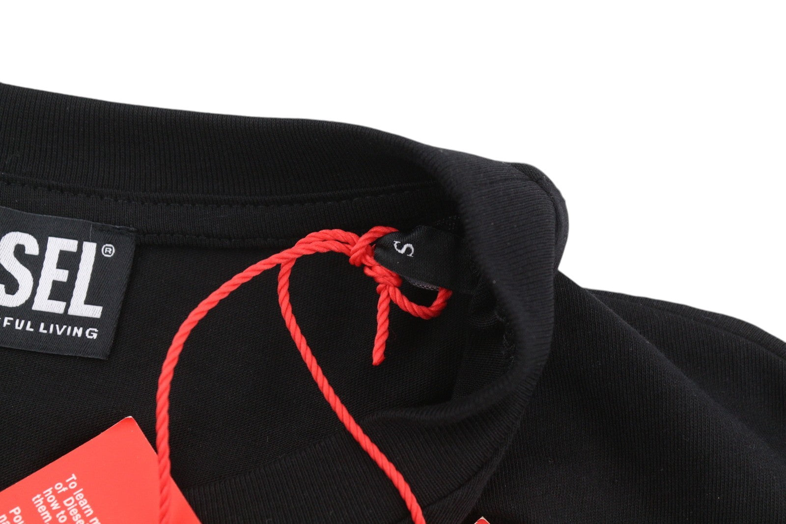 DIESEL D-Egor-New-Ita moteriška suknelė S juoda trumpomis rankovėmis trikotažo laisvalaikio logotipu mini 