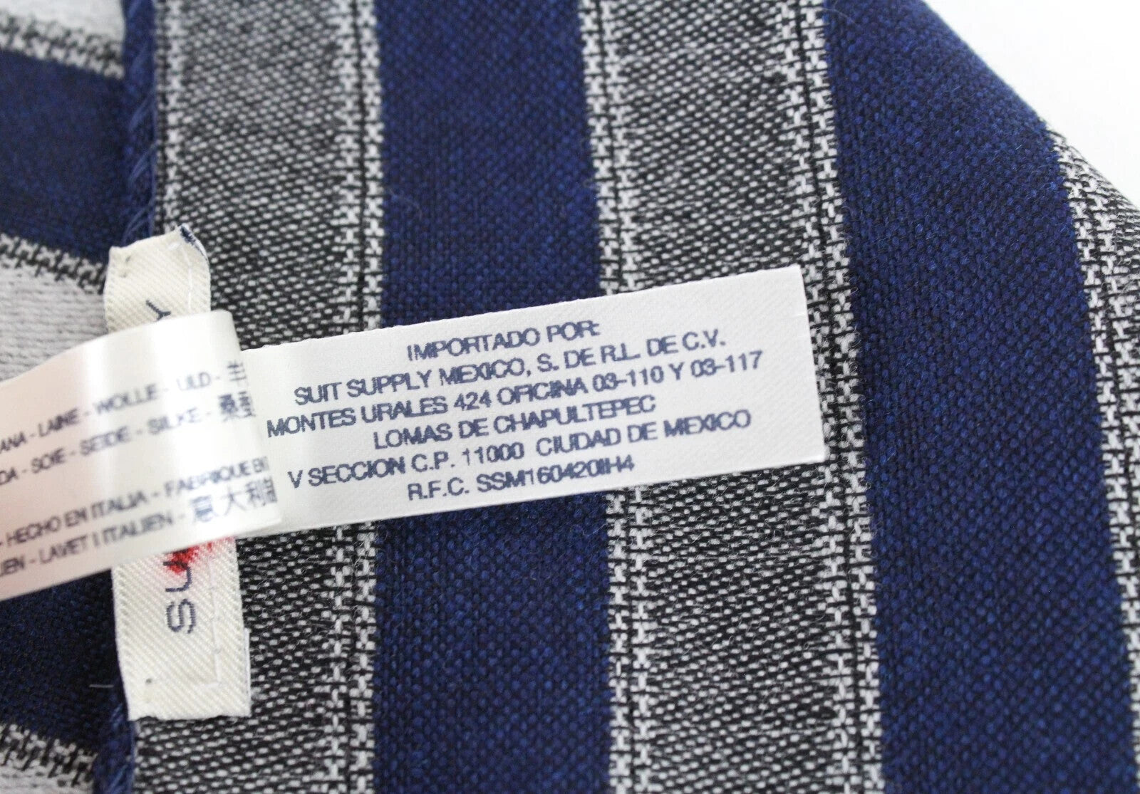 SUITSUPPLY mėlynai pilkos vilnos ir šilko 33x33 cm lengvos vyriškos kišeninės nosinaitės 