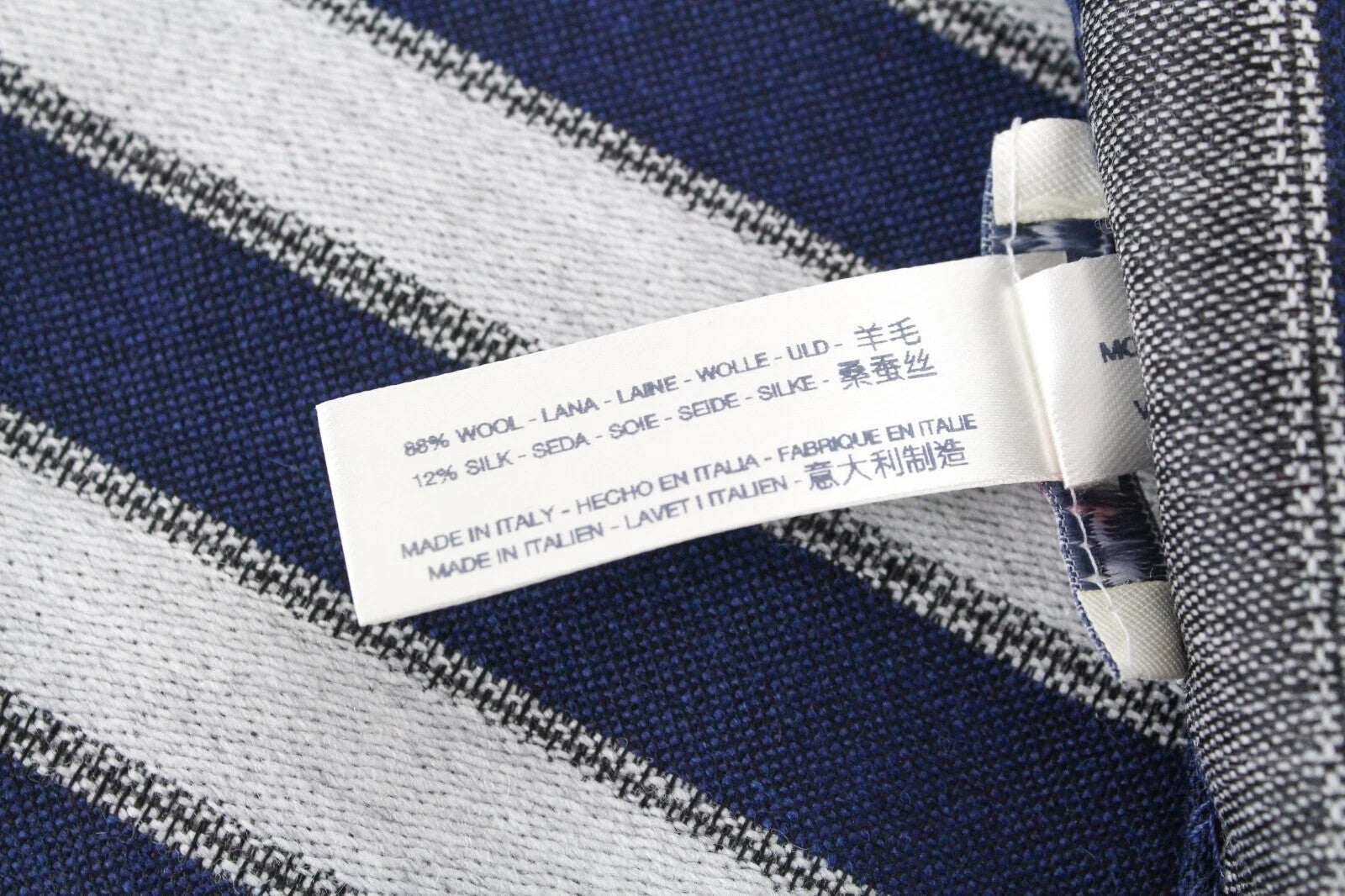 SUITSUPPLY mėlynai pilkos vilnos ir šilko 33x33 cm lengvos vyriškos kišeninės nosinaitės 