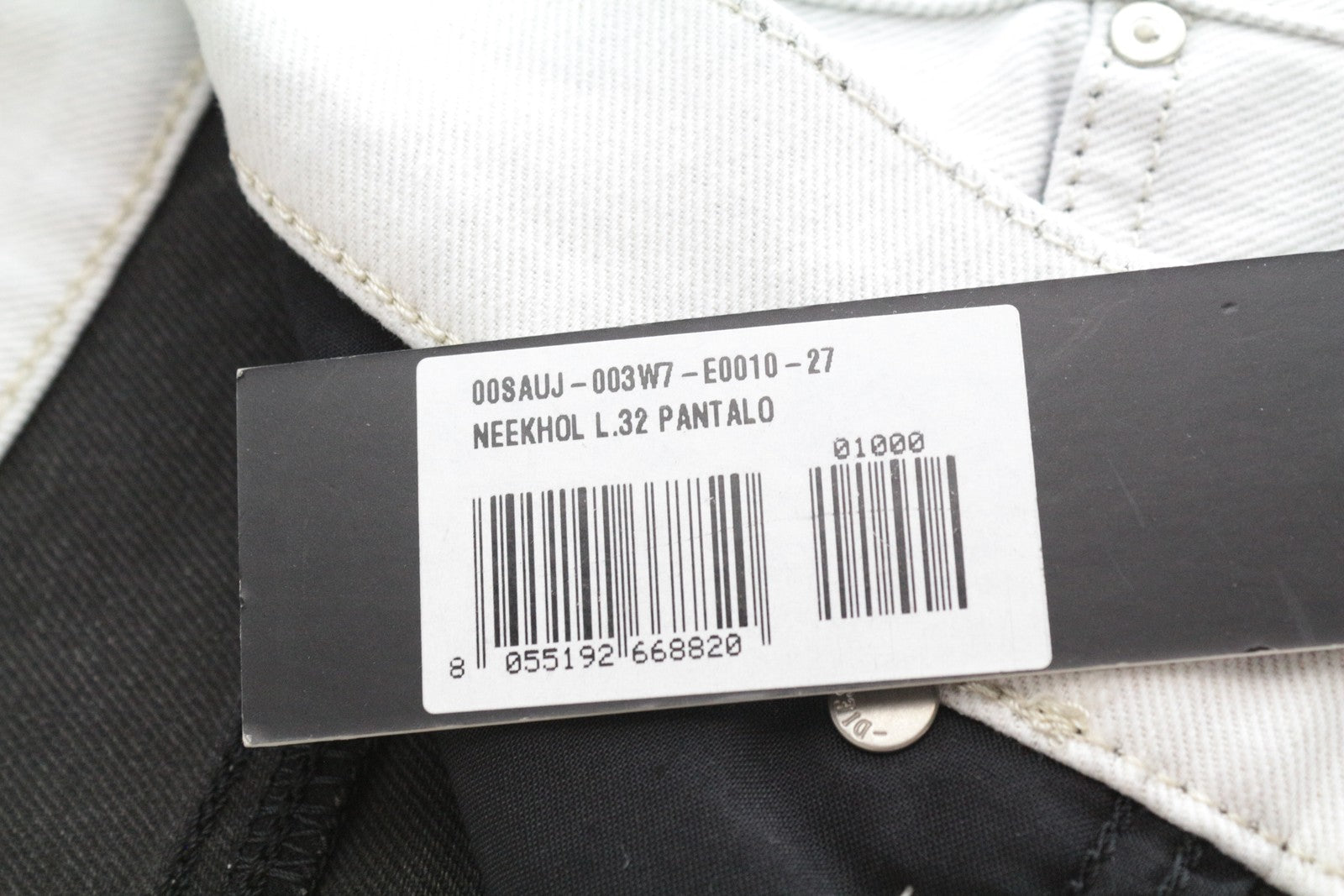 DIESEL Neekhol 003W7 Women's W27 L32 Light Blue Cotton Straight Stretch Jeans