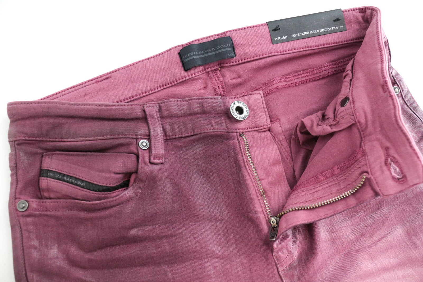 DIESEL BLACK GOLD Type-161C BG8LG moteriški W29 violetiniai aptempti džinsai 