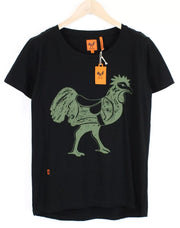 GOOD GENES L juodi medvilniniai vyriški marškinėliai apvalia kaklo iškirpte ir trumpomis rankovėmis 