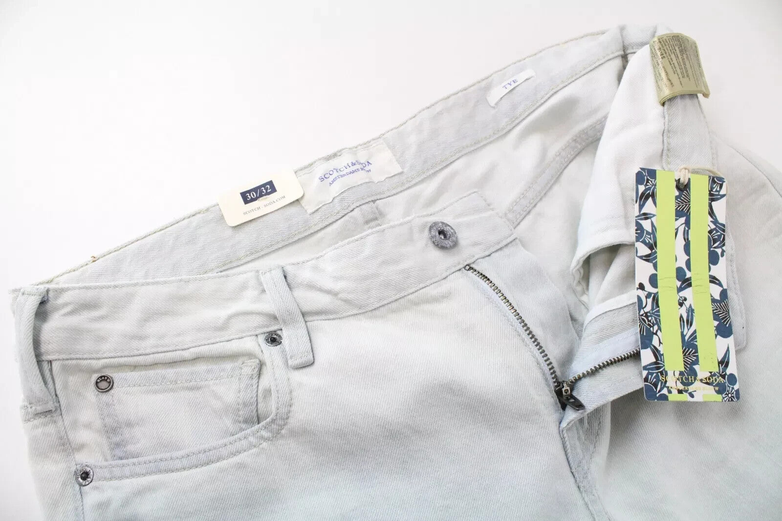 SCOTCH & SODA Tye W30/L32 Slim Carrot Jeans Mens Blue Washed Cotton