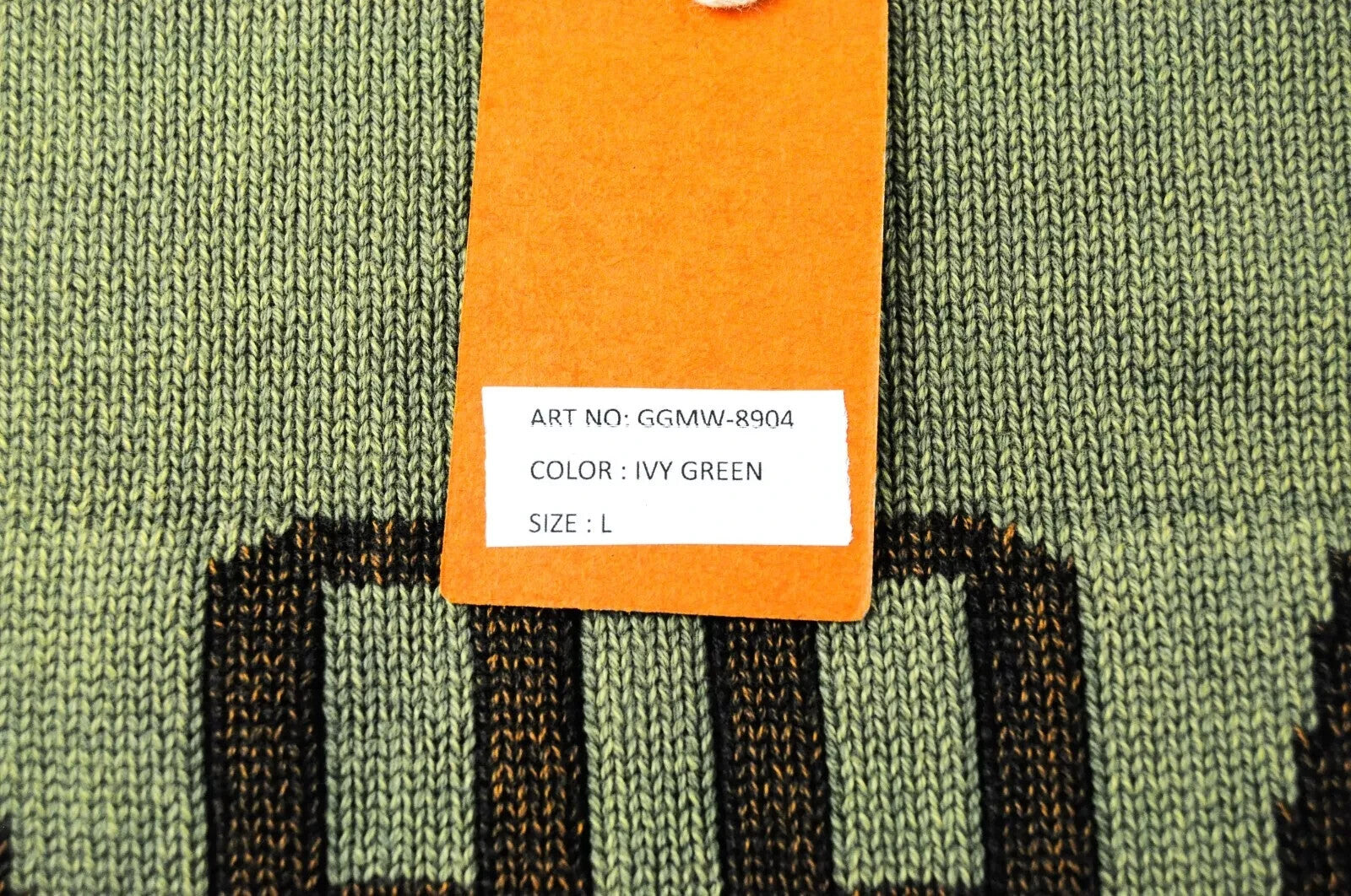 GOOD GENES L gebenės žalios spalvos megztinis su apvalia kaklo iškirpte, ilgas vyriškas megztinis