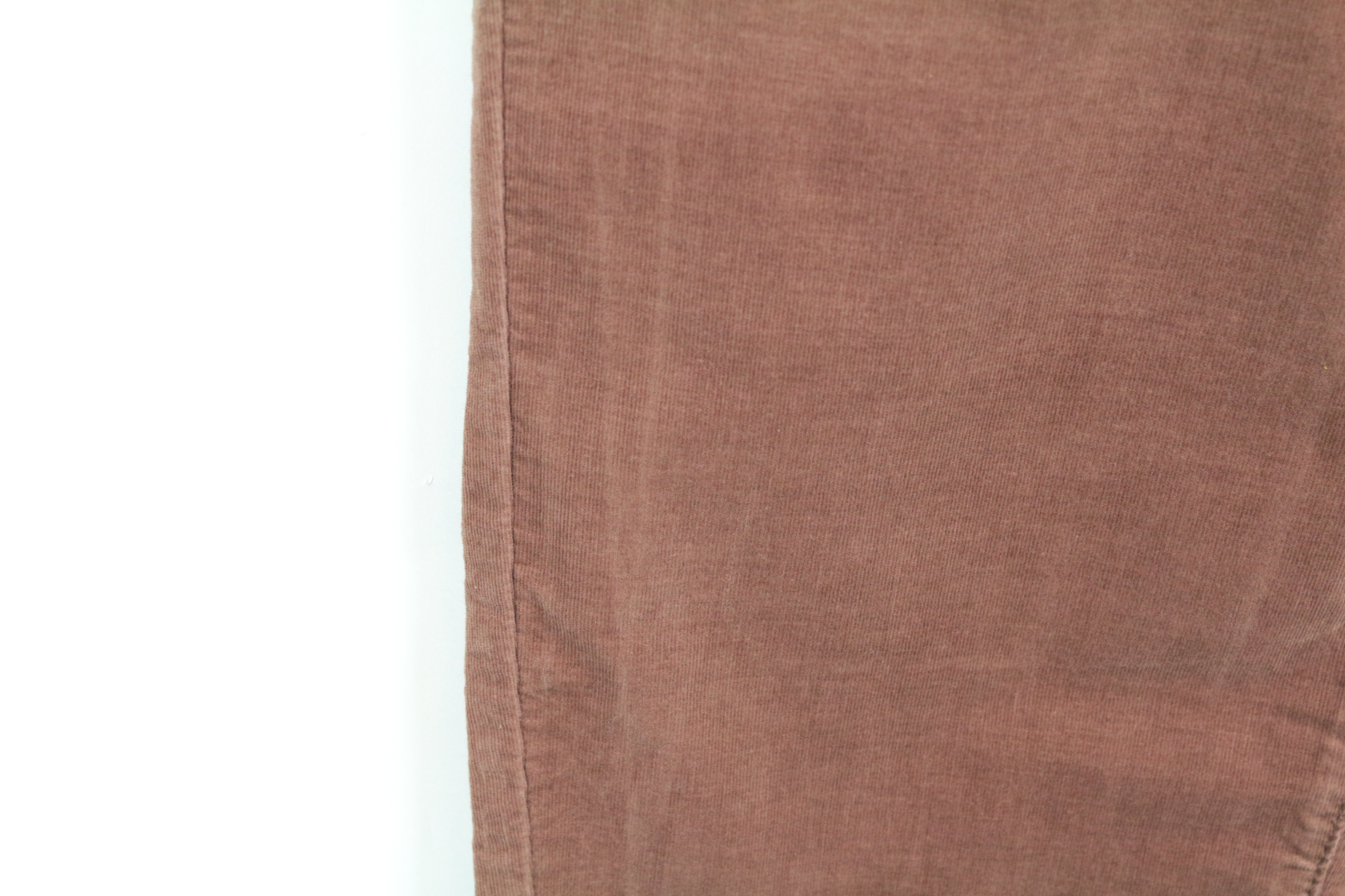 LOUNGE NINE Women's Trousers 42 Brown Corduroy Straight Cotton Pull-On Pants