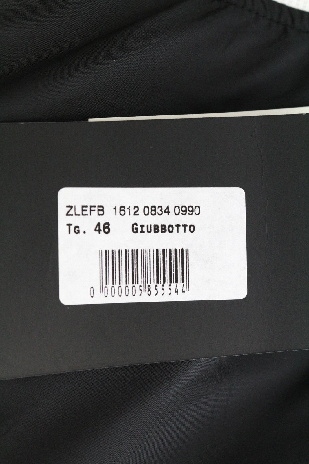 RICHMOND Men's Jacket 46 Black Zip Lined Single-Breasted Long Sleeve Smart