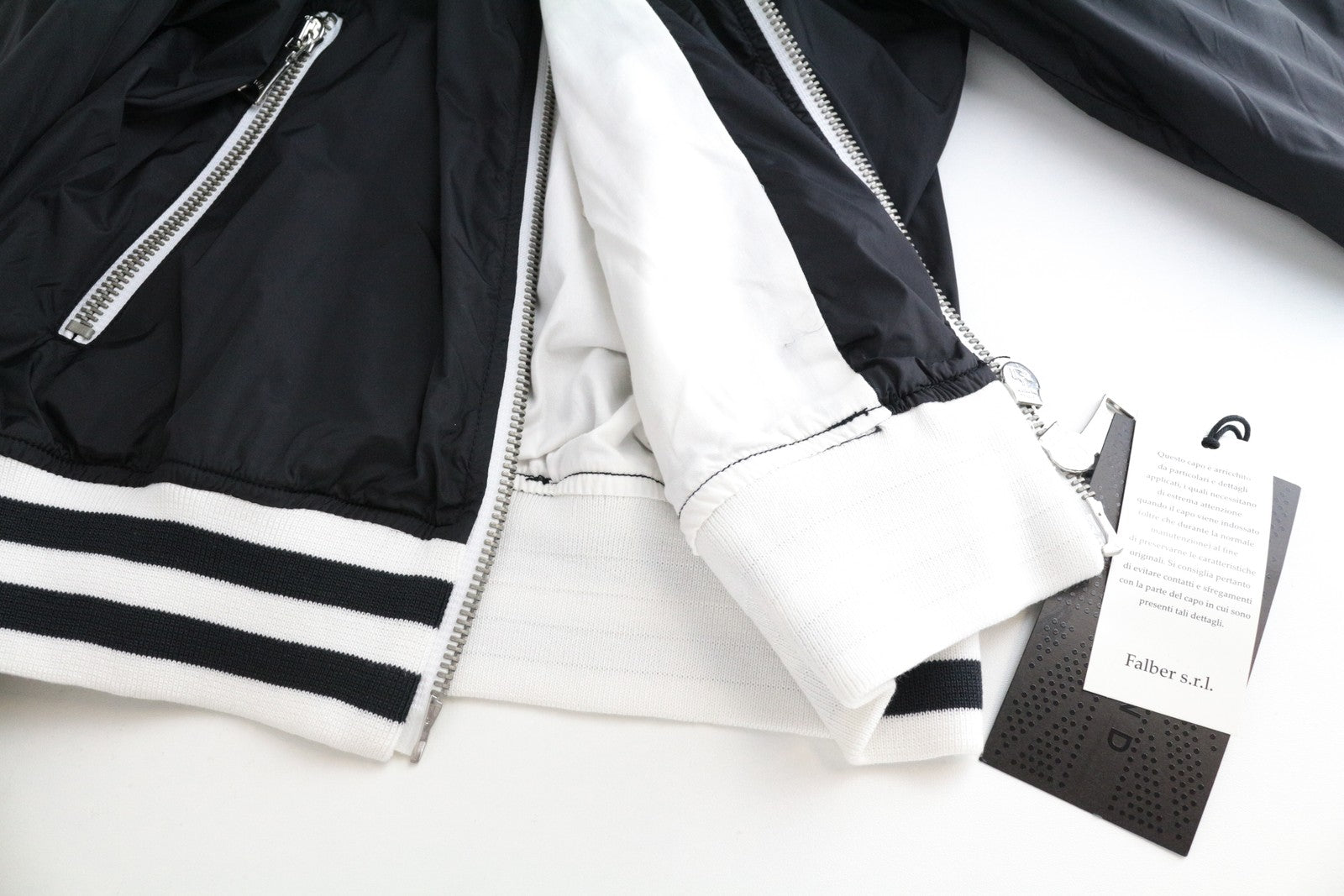 RICHMOND Men's Jacket 46 Black Zip Lined Single-Breasted Long Sleeve Smart