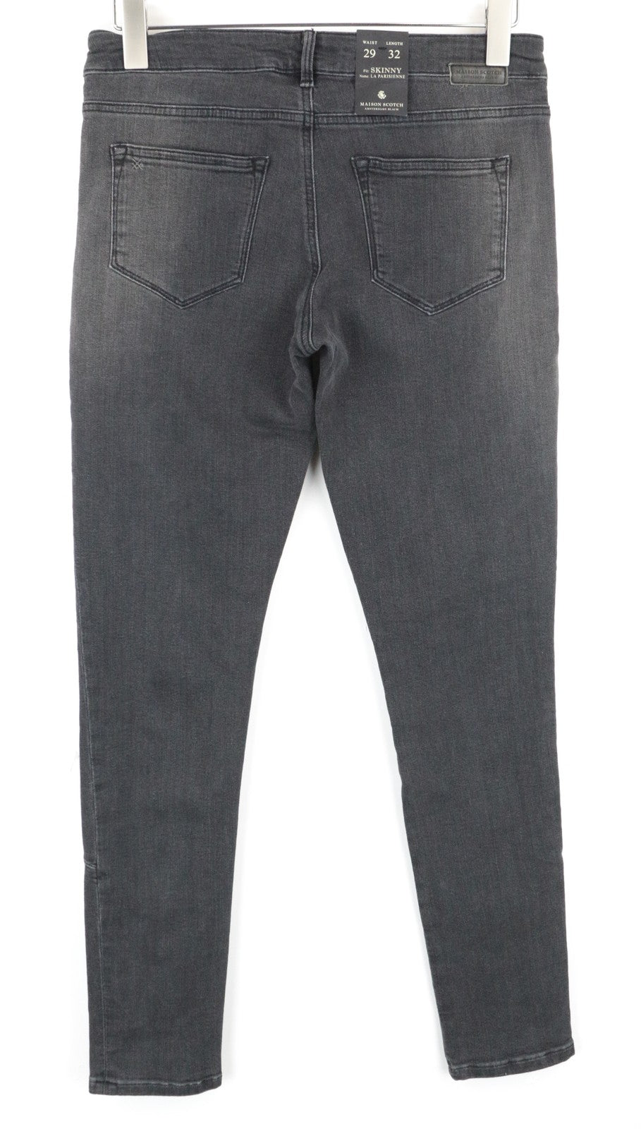 „MAISON SCOTCH La Parisienne“ moteriški W29 L32 pilki medvilniniai „Skinny Fit“ tamprūs džinsai