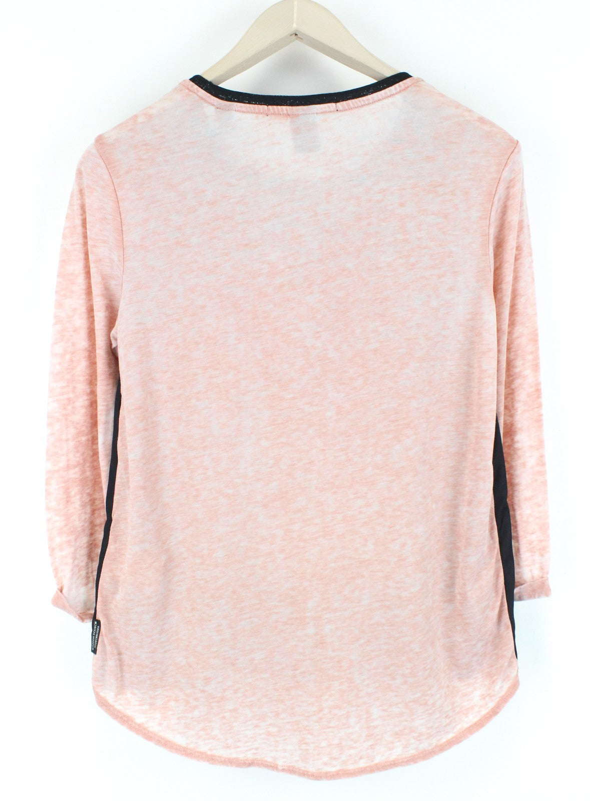 MAISON SCOTCH Women's S Pink Cotton Blend T-Shirt Disco Theme Lightweight