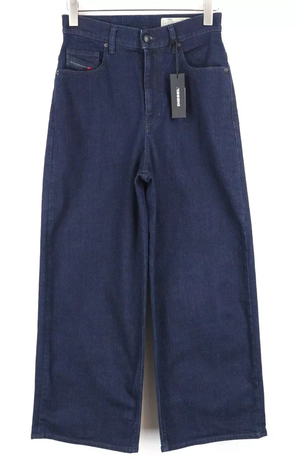 DIESEL Ary 084CG moteriški džinsai W26 L30 aukštu juosmeniu, tamprūs, tiesūs, mėlyni, medvilniniai 