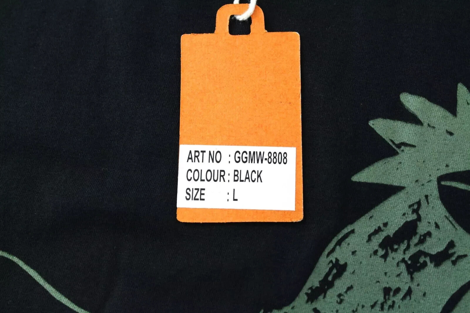 GOOD GENES vyriški marškinėliai L dydžio su „Rooster“ grafika, juodi medvilniniai apvalios kaklo iškirptės marškinėliai 