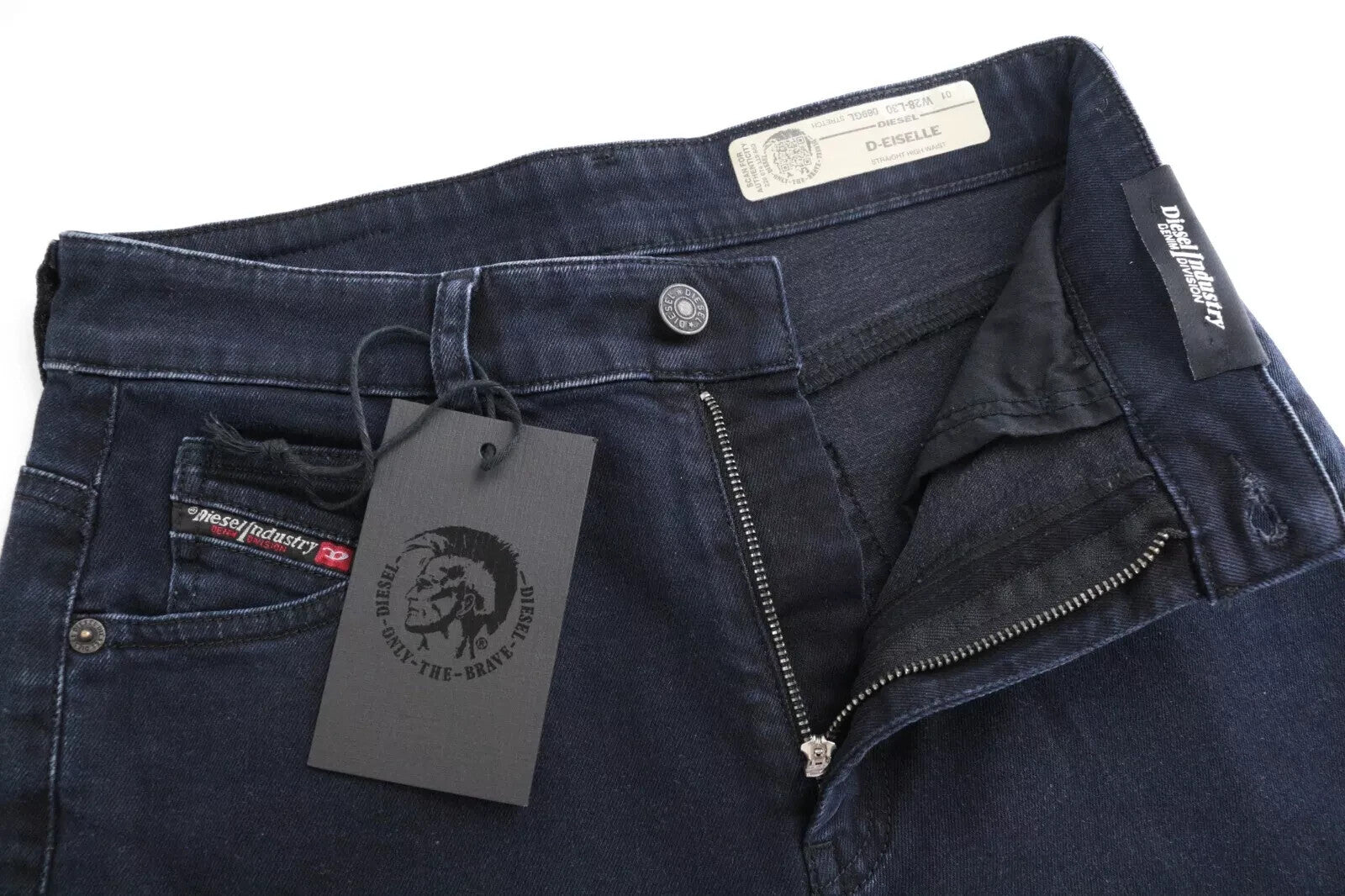 DIESEL D-Eiselle 069GL moteriški W28 L30 tiesūs mėlyni tamprūs medvilniniai džinsai tamprūs 