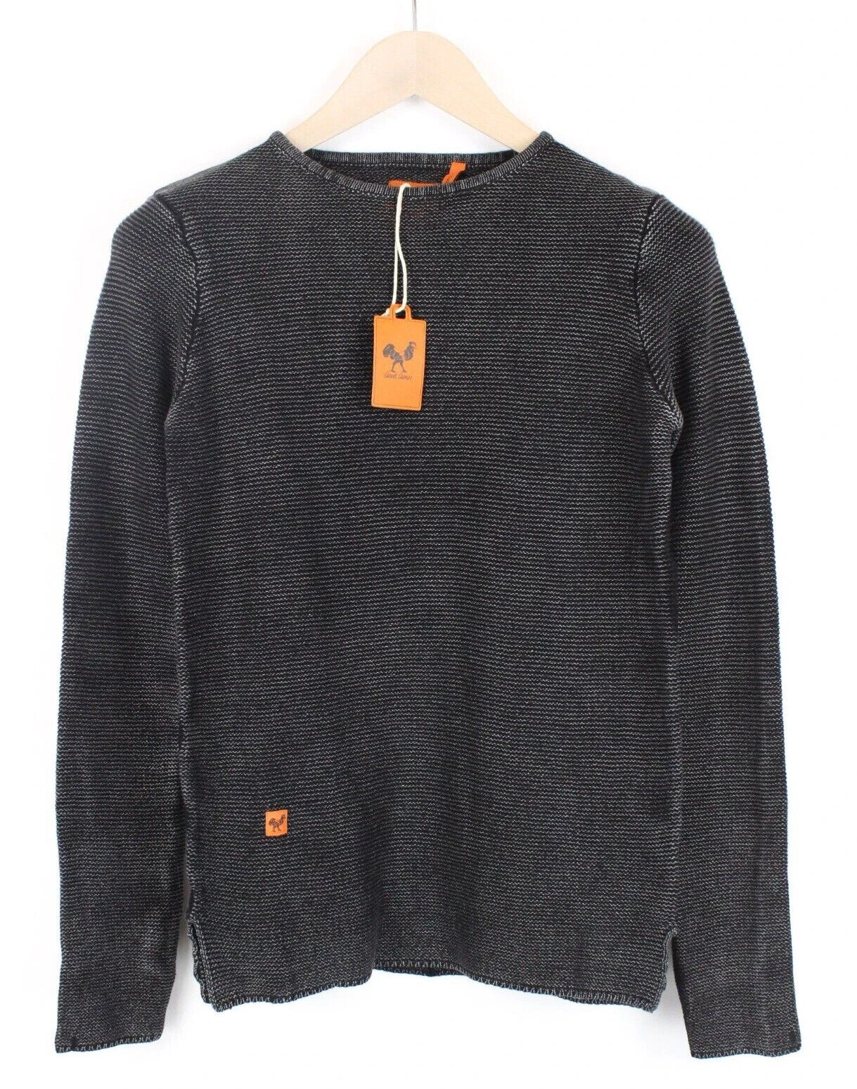 GOOD GENES moteriškas džemperis S Slim melange apvalios kaklo iškirptės megzto stiliaus viršus 