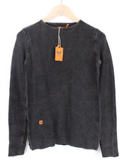 GOOD GENES moteriškas džemperis S Slim melange apvalios kaklo iškirptės megzto stiliaus viršus 