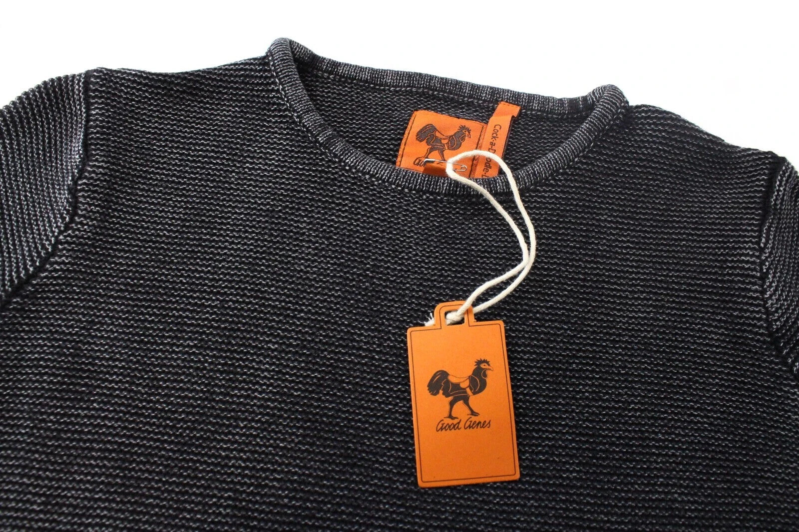 GOOD GENES moteriškas džemperis S Slim melange apvalios kaklo iškirptės megzto stiliaus viršus 