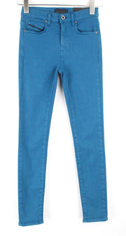 DIESEL BLACK GOLD Type-165A BG8JU moteriški W26 mėlyni aptempti tamprūs džinsai 