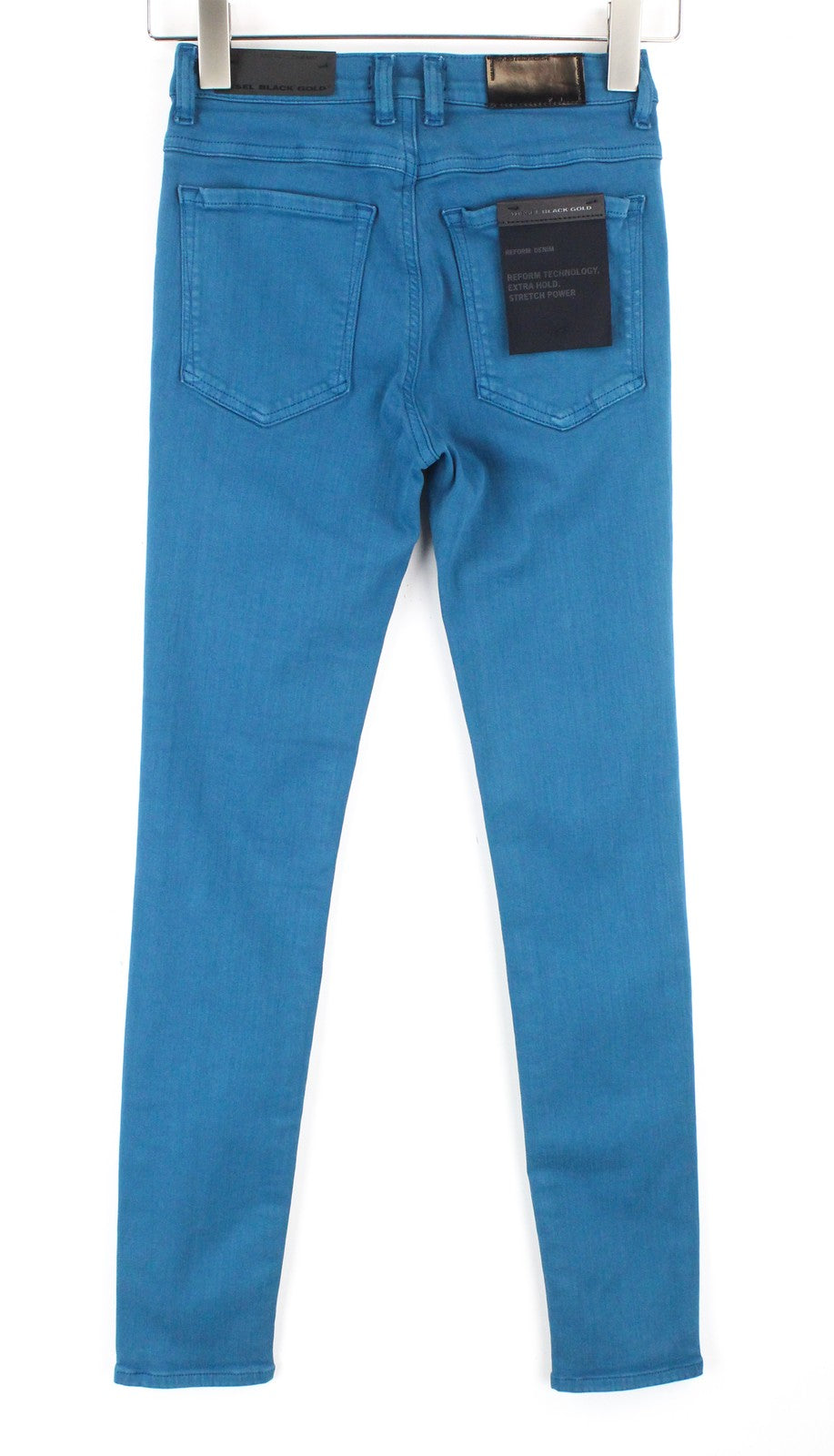 DIESEL BLACK GOLD Type-165A BG8JU moteriški W26 mėlyni aptempti tamprūs džinsai 