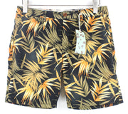SCOTCH & SODA W30 Leaf Print Cotton Chino Shorts Pocketed Mens Summer Style