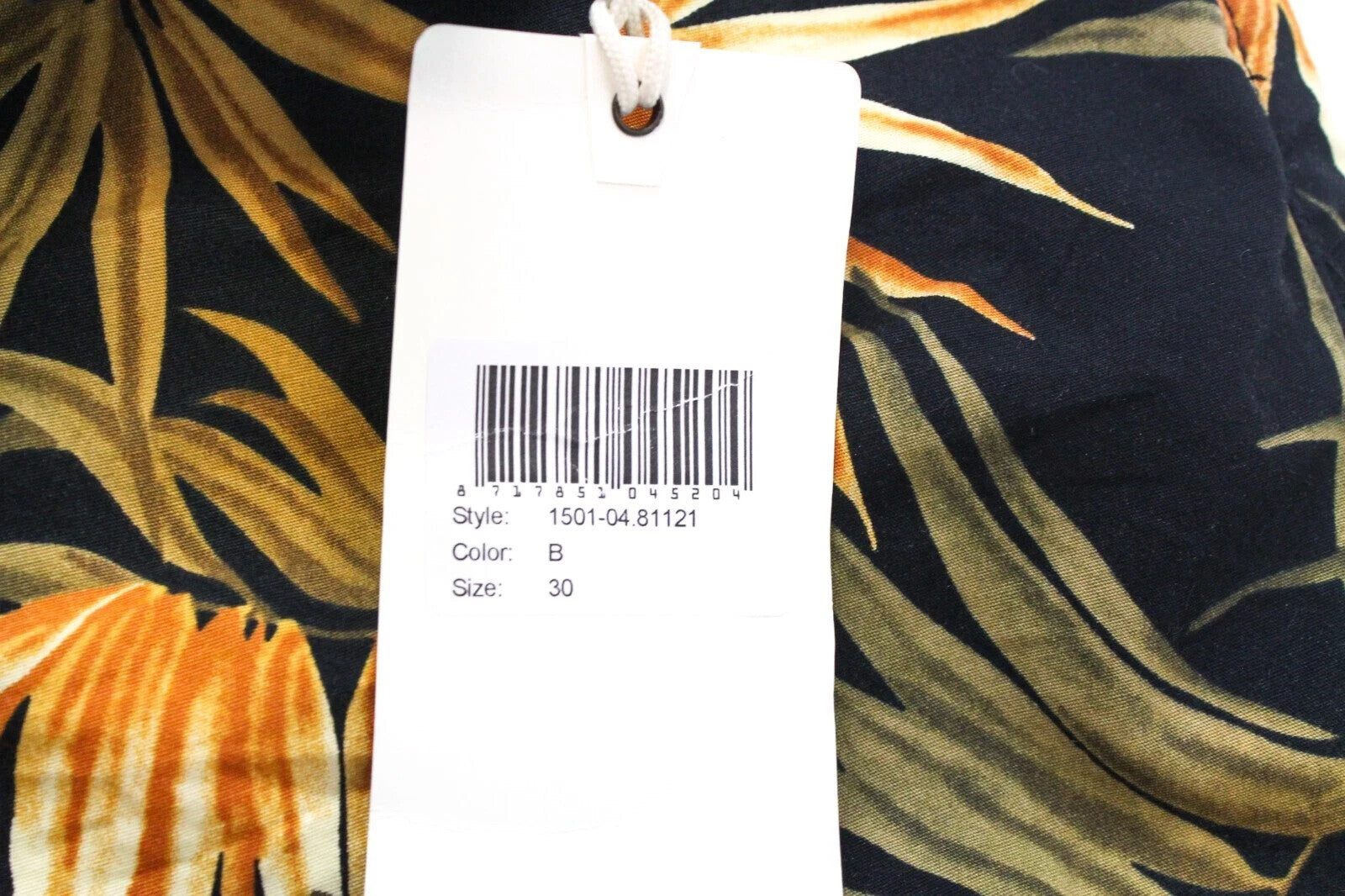 SCOTCH & SODA W30 Leaf Print Cotton Chino Shorts Pocketed Mens Summer Style