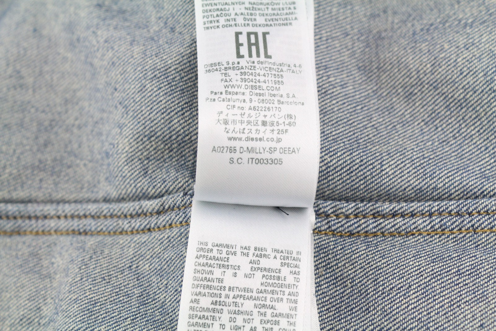 DIESEL D-Milly-Sp vyriški marškinėliai XL dydžio, su spaudėmis, išplatinta apykakle, mėlyni. RRP 195 €.