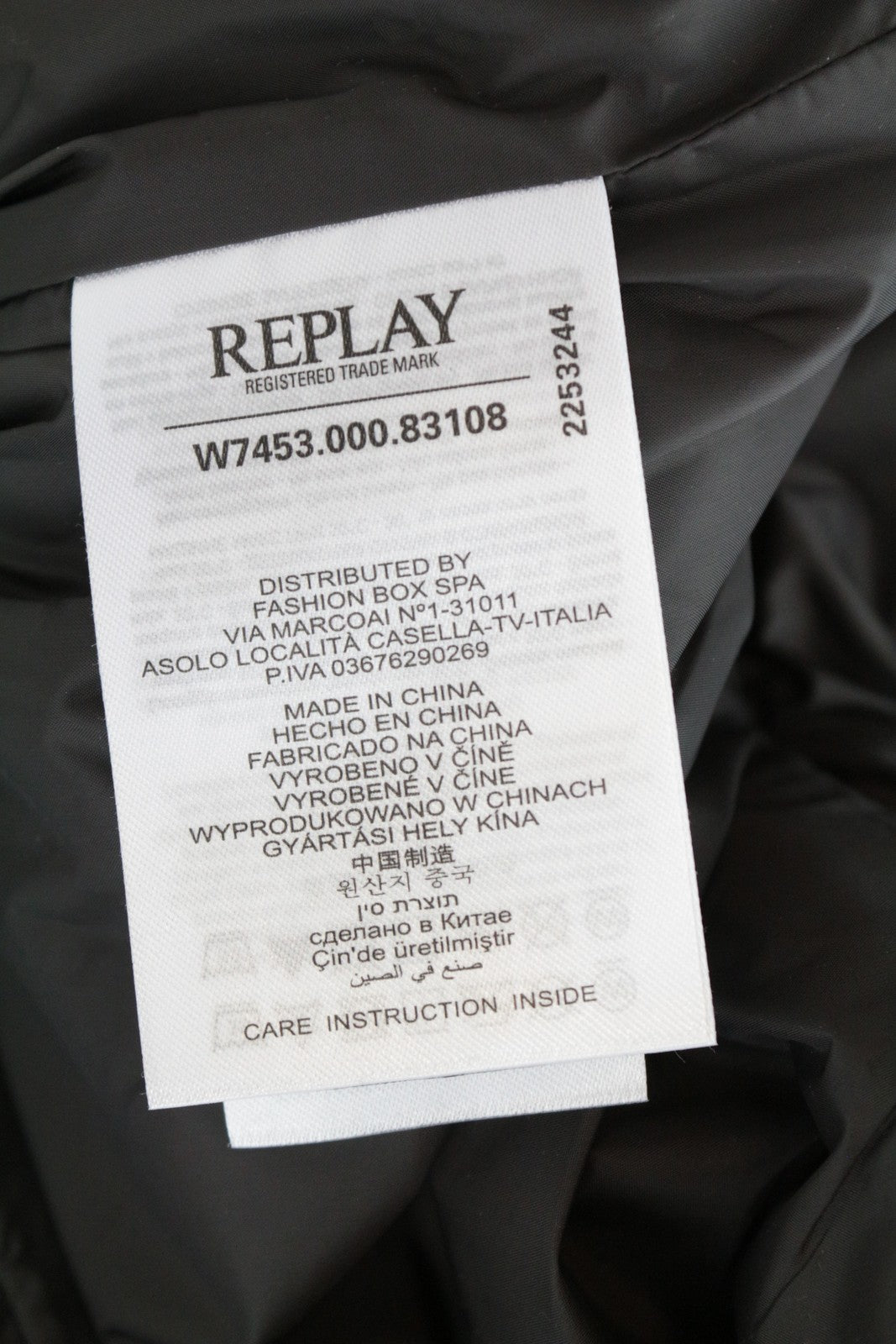 REPLAY moteriškas rudas vidutinio ilgio dygsniuotas pūkinis paltas su gobtuvu, didelis dydis 