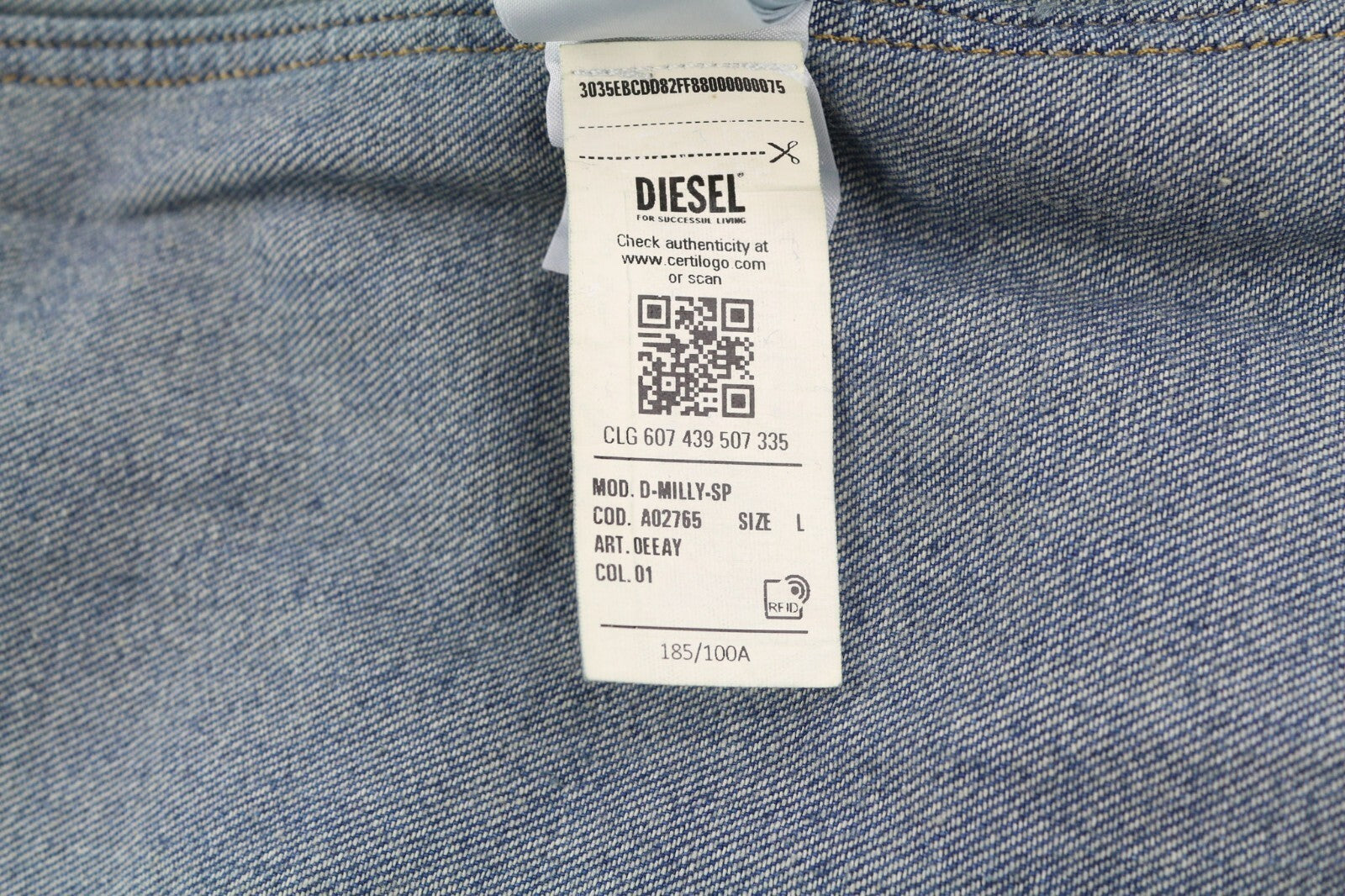 DIESEL D-Milly-Sp vyriški marškinėliai L dydžio, su spaudėmis ir išskleidžiama apykakle, mėlyni. RRP 195 €