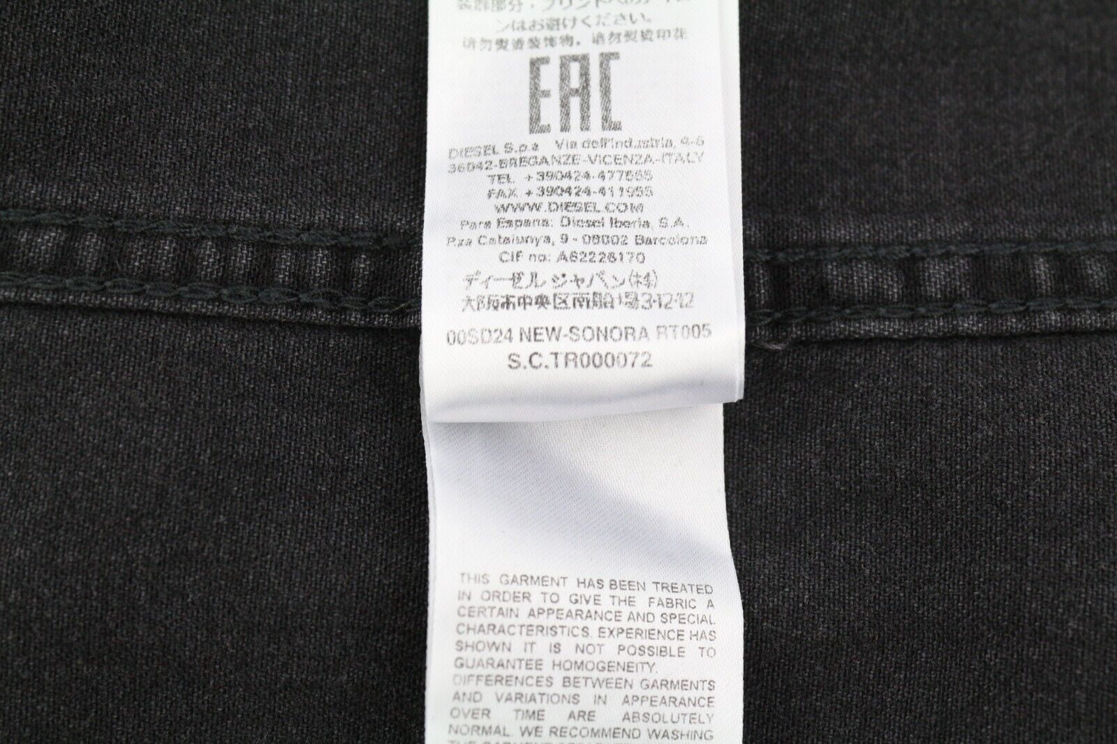 DIESEL „New-Sonora“ vyriški marškinėliai S, RRP 120 €, vesterno stiliaus, skalbti juodi, su sagomis ir kišenėmis.