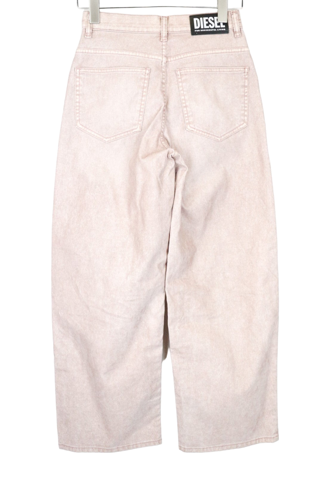 DIESEL Widee 0091T moteriški W25 L30 džinsai šviesiai rožiniai aksominiai platėjantys tamprūs džinsai 