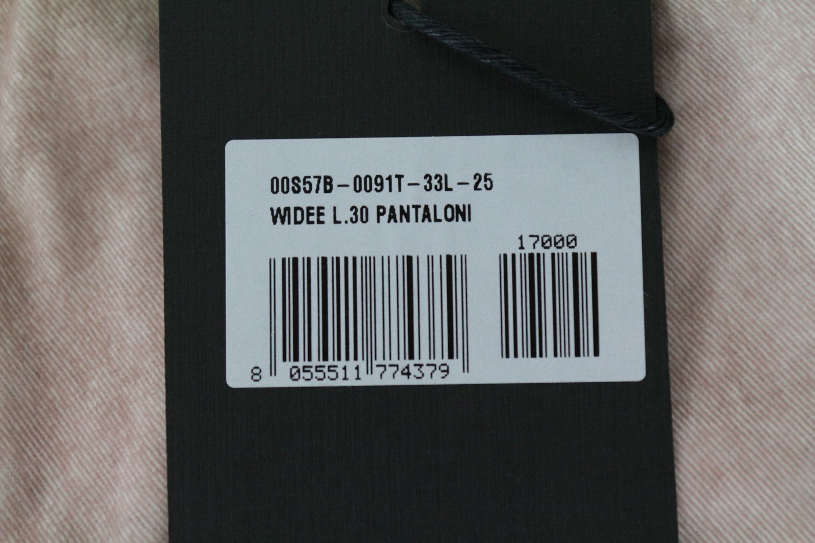 DIESEL Widee 0091T moteriški W25 L30 džinsai šviesiai rožiniai aksominiai platėjantys tamprūs džinsai 