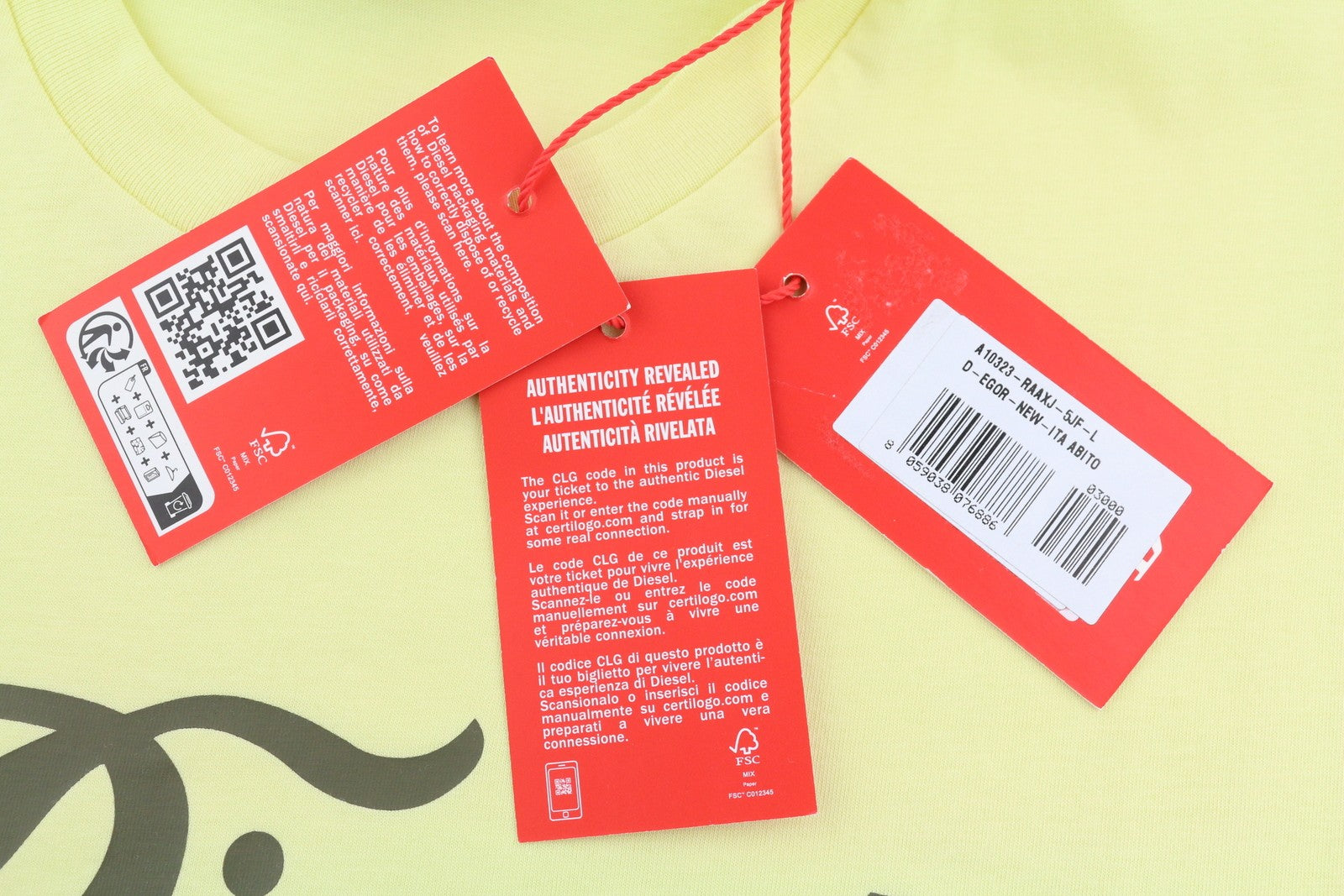 DIESEL D-Egor-New-Ita moteriška suknelė L geltona trumpomis rankovėmis trikotažo laisvalaikio logotipu