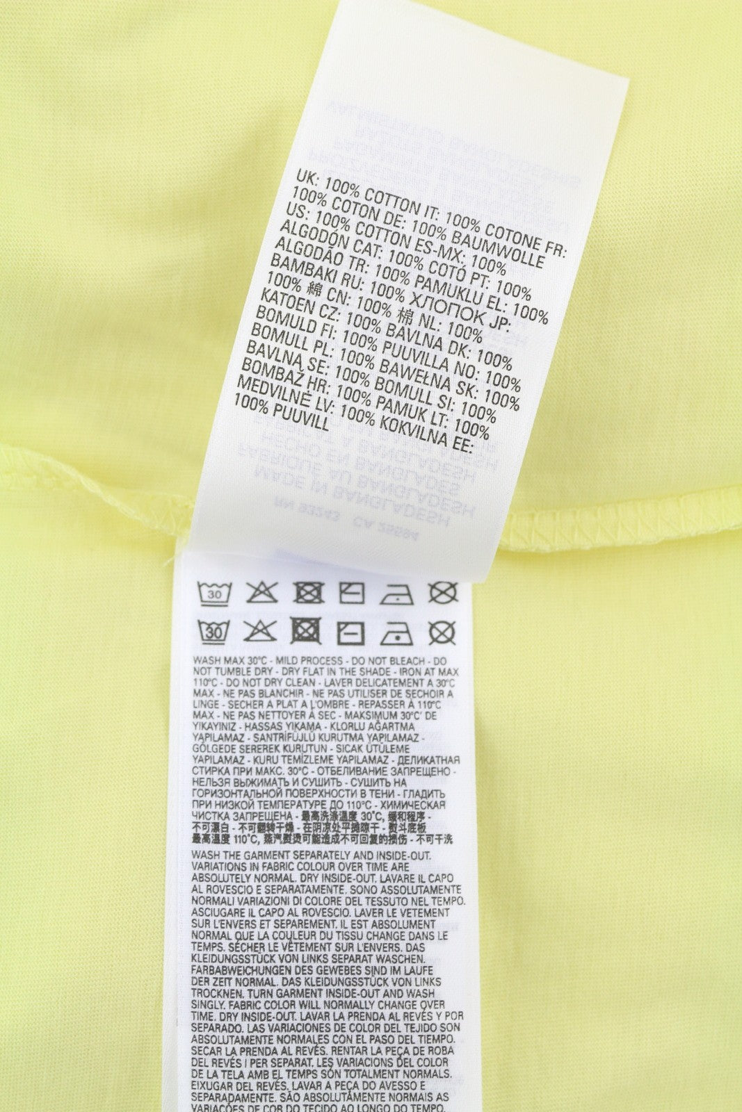 DIESEL D-Egor-New-Ita moteriška suknelė L geltona trumpomis rankovėmis trikotažo laisvalaikio logotipu