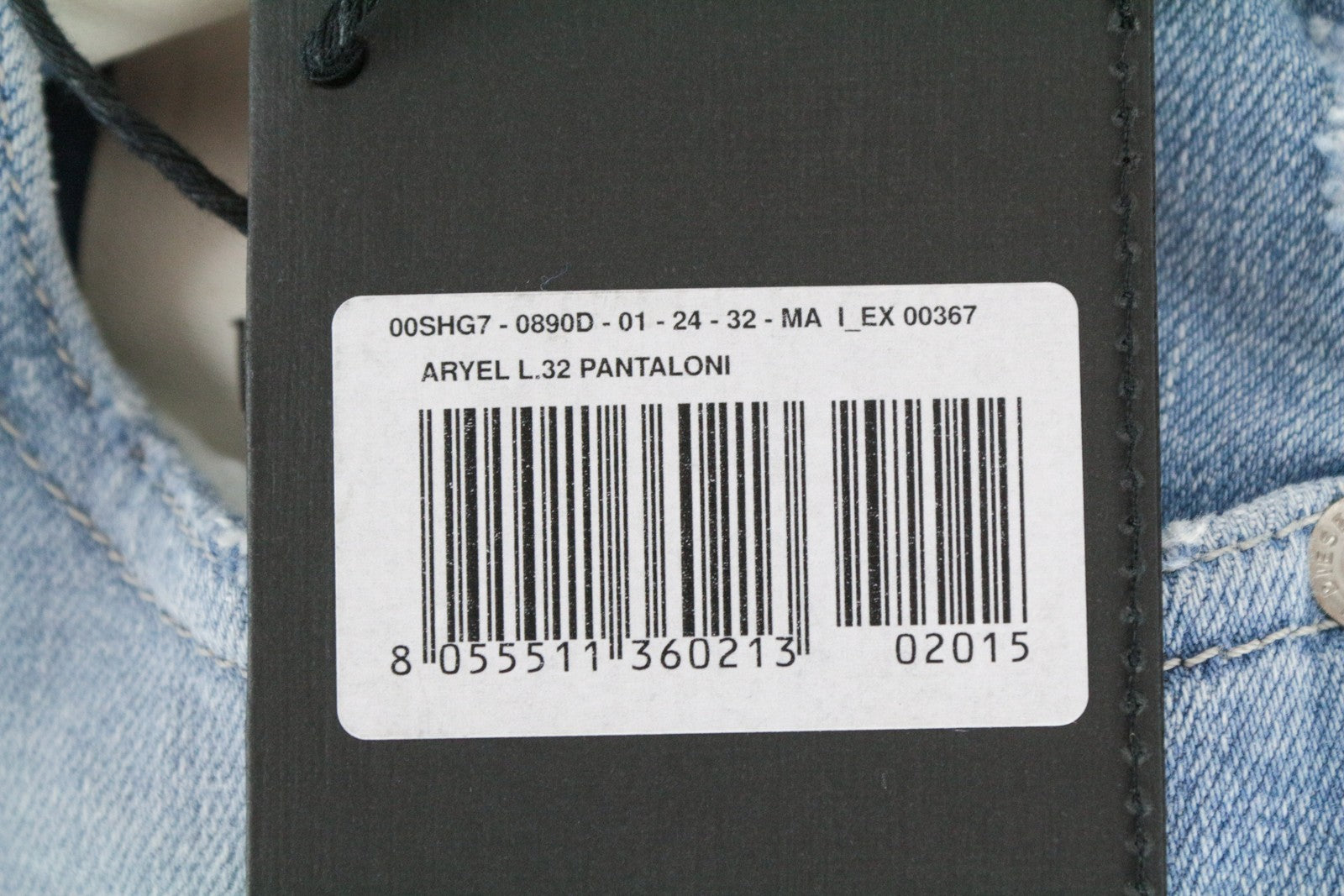 DIESEL Aryel 0890D moteriški džinsai W24 L32 tiesūs mėlyni, aptempti mergaitėms 