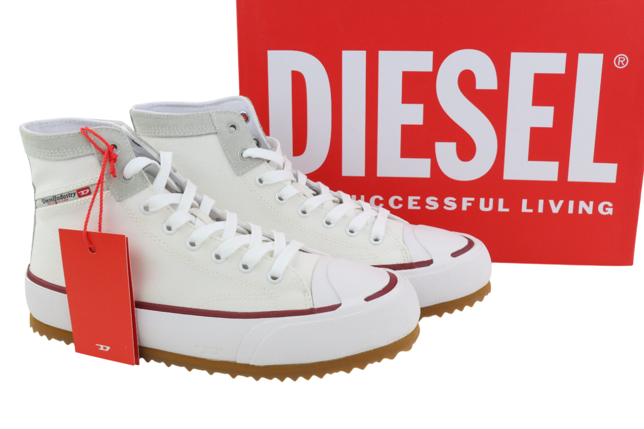 DIESEL S-Principia Mid vyriški sportbačiai, EU42, balti, suvarstomi, RRP 185 € 
